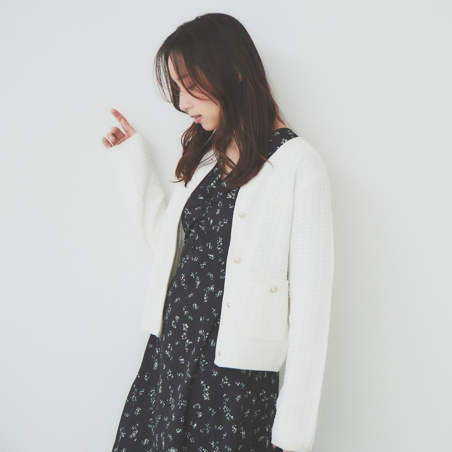 index「コットンカノコカーディガン【洗濯機洗い可】」|カーディガン|