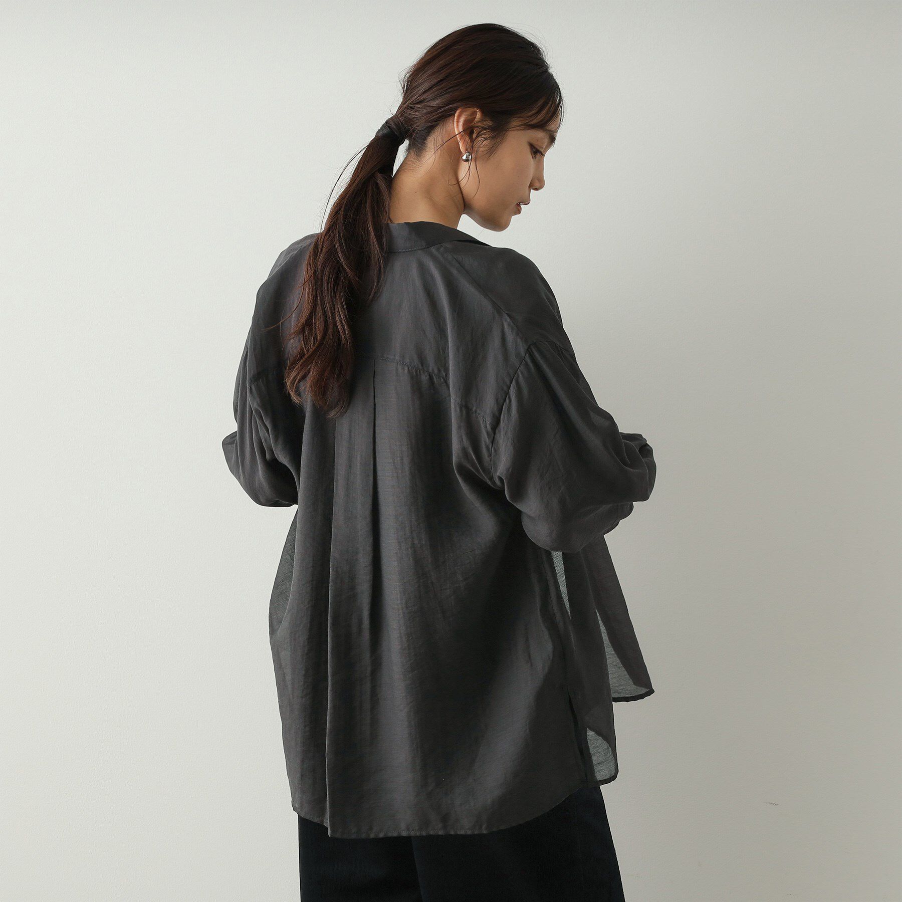 OPAQUE.CLIP「シアーダブルポケットシャツ【洗濯機洗い可】」|シャツ・ブラウス|