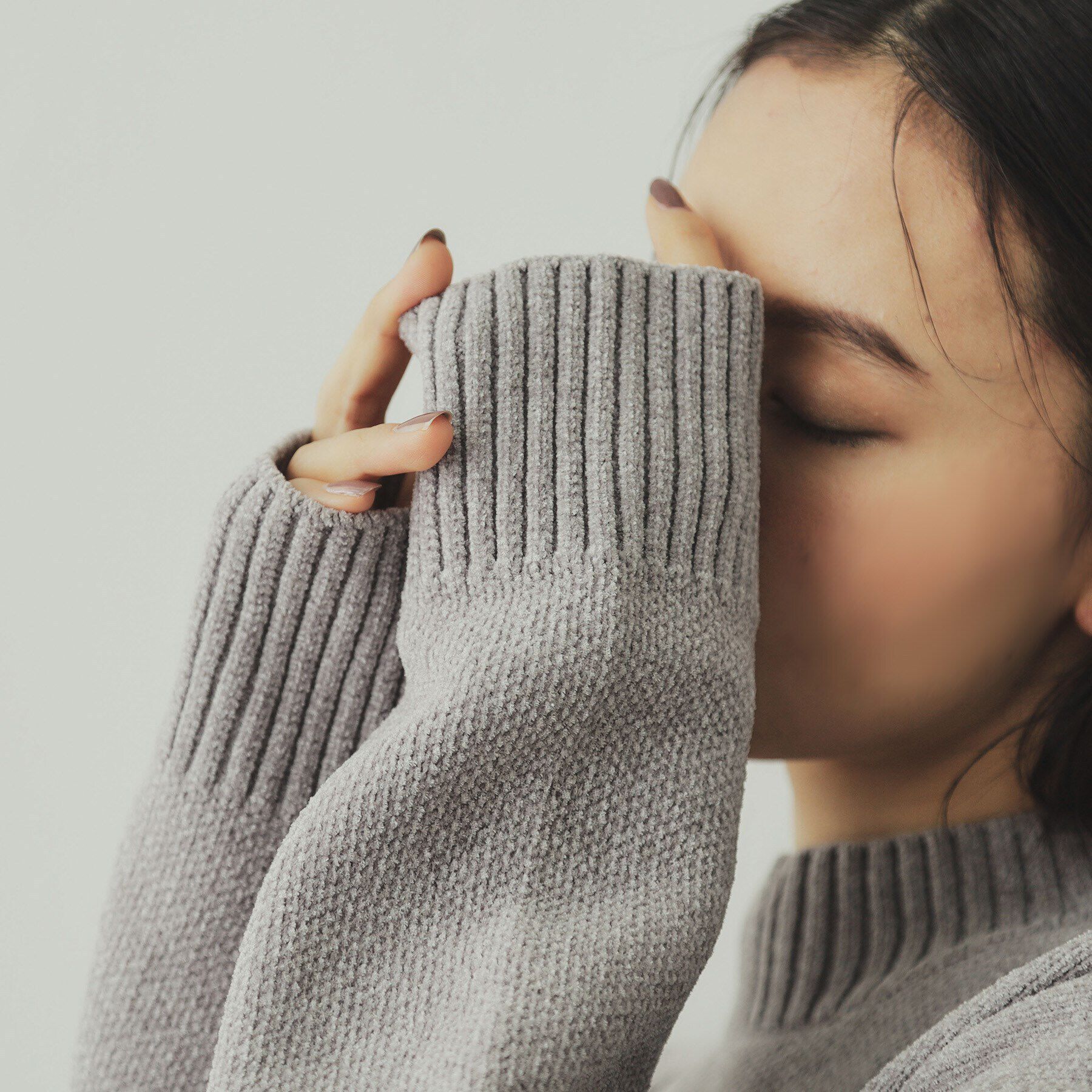 OPAQUE.CLIP「モールロゴジャカードニット【洗濯機洗い可】」|ニット・セーター|