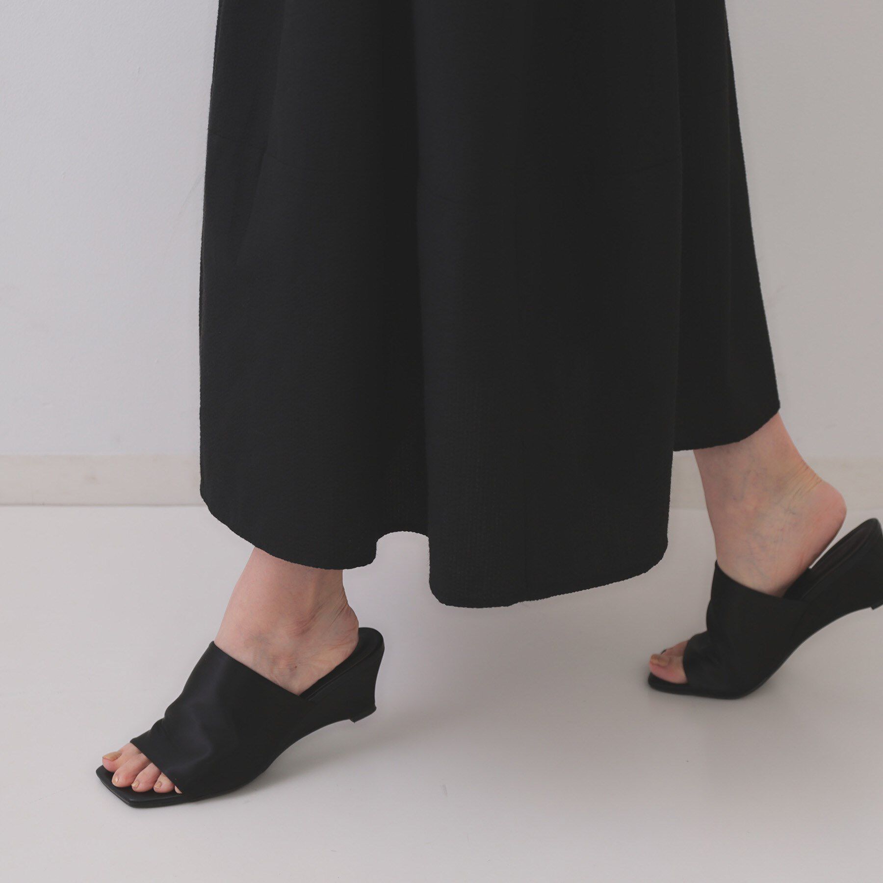 OPAQUE.CLIP「配色サッカードッキングワンピース【洗濯機洗い可】」|ワンピース|