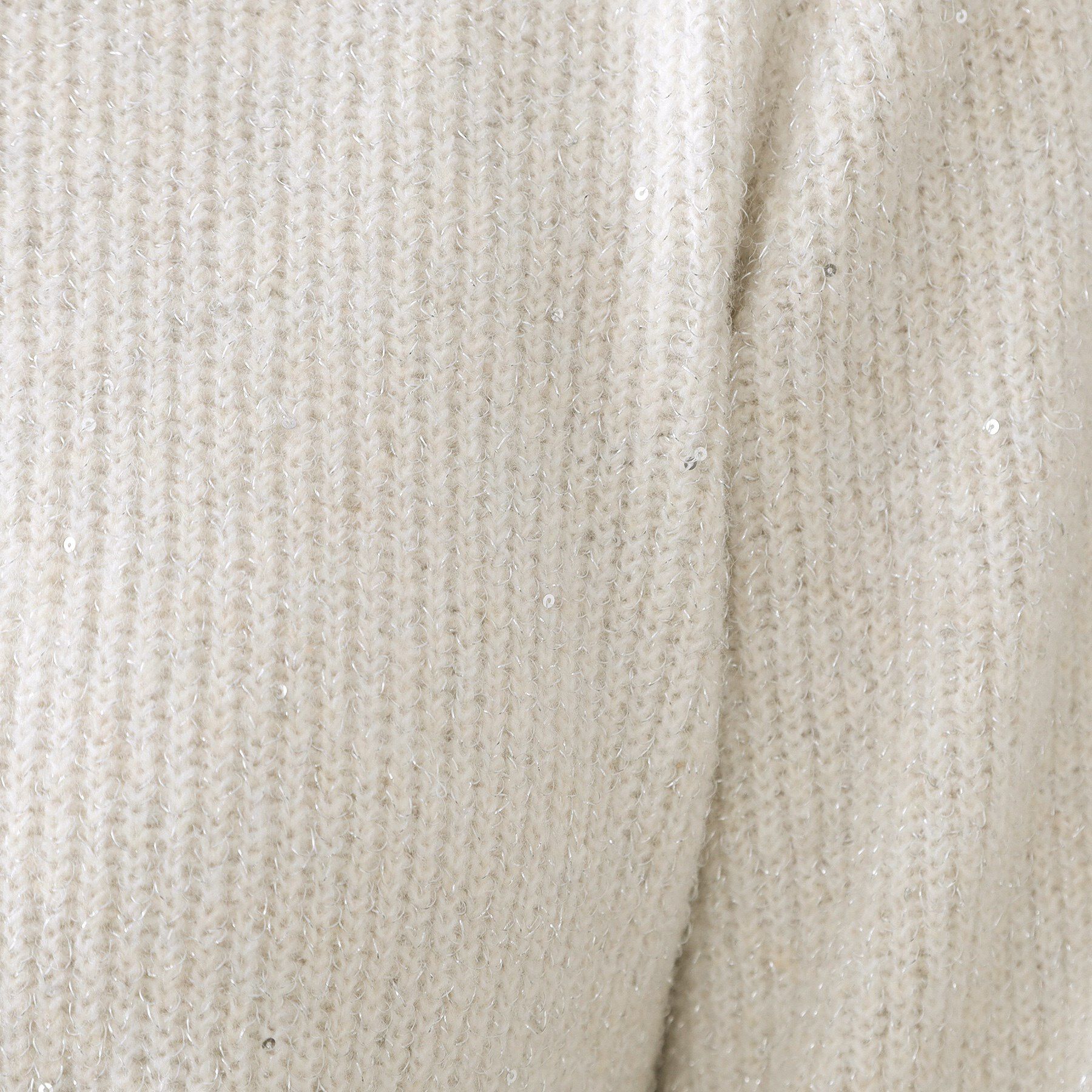 OPAQUE.CLIP「スパンコールラメ衿2WAYペプラムニット【洗濯機OK】」|ニット・セーター|