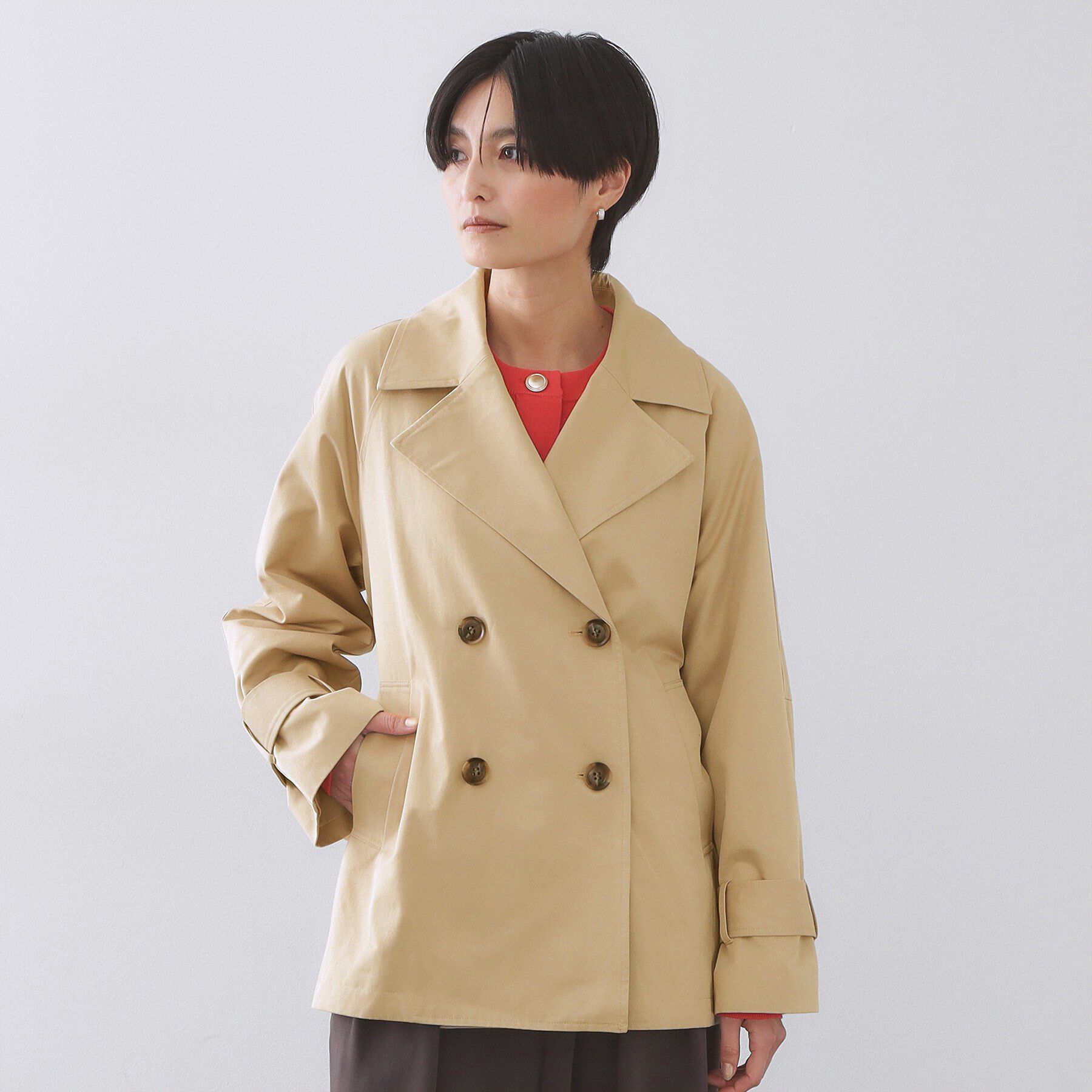 OPAQUE.CLIP「ミドルトレンチコート【洗濯機OK】」|トレンチコート|
