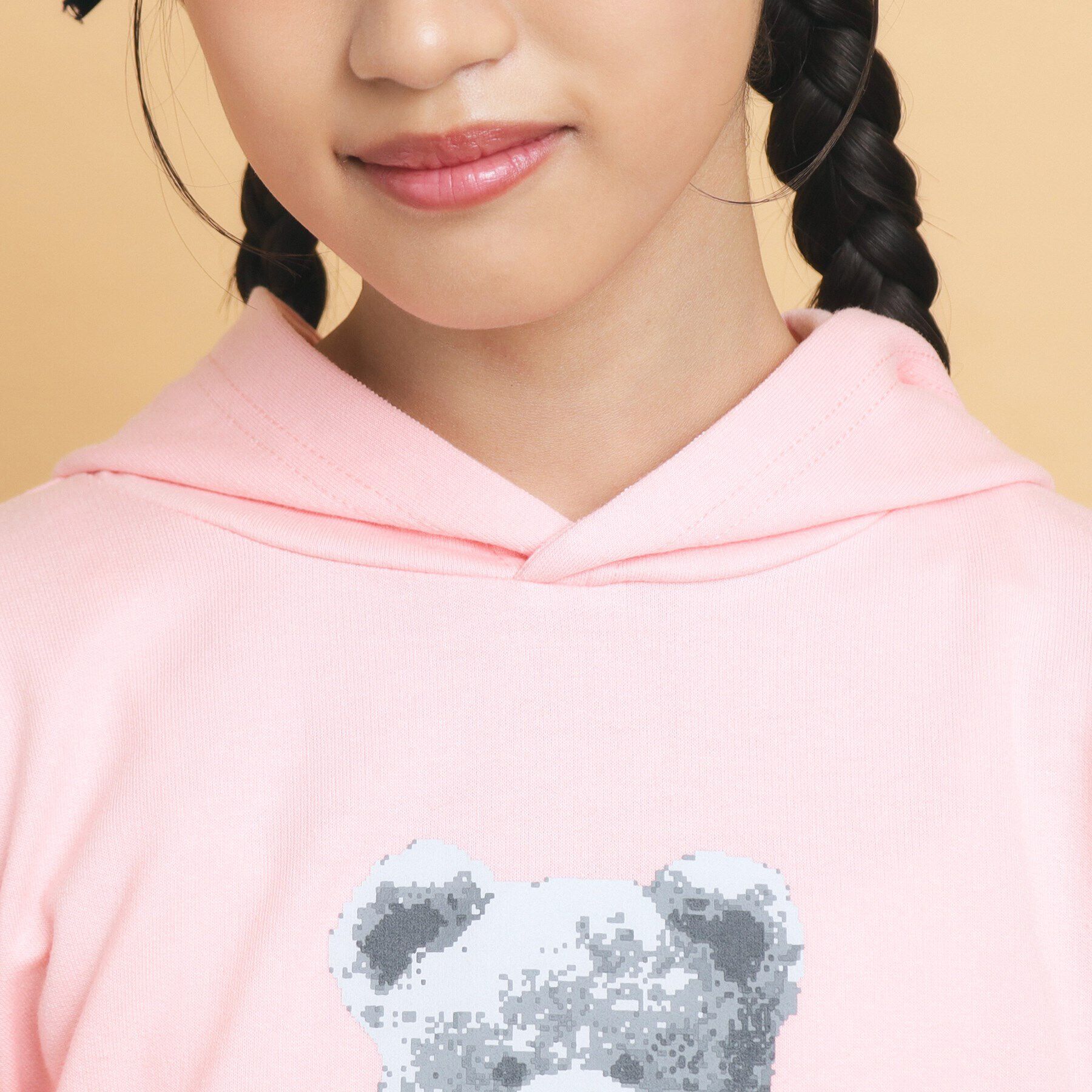PINK-latte「【130cmあり／人気シリーズ】クマプリント フードパーカ」|その他|