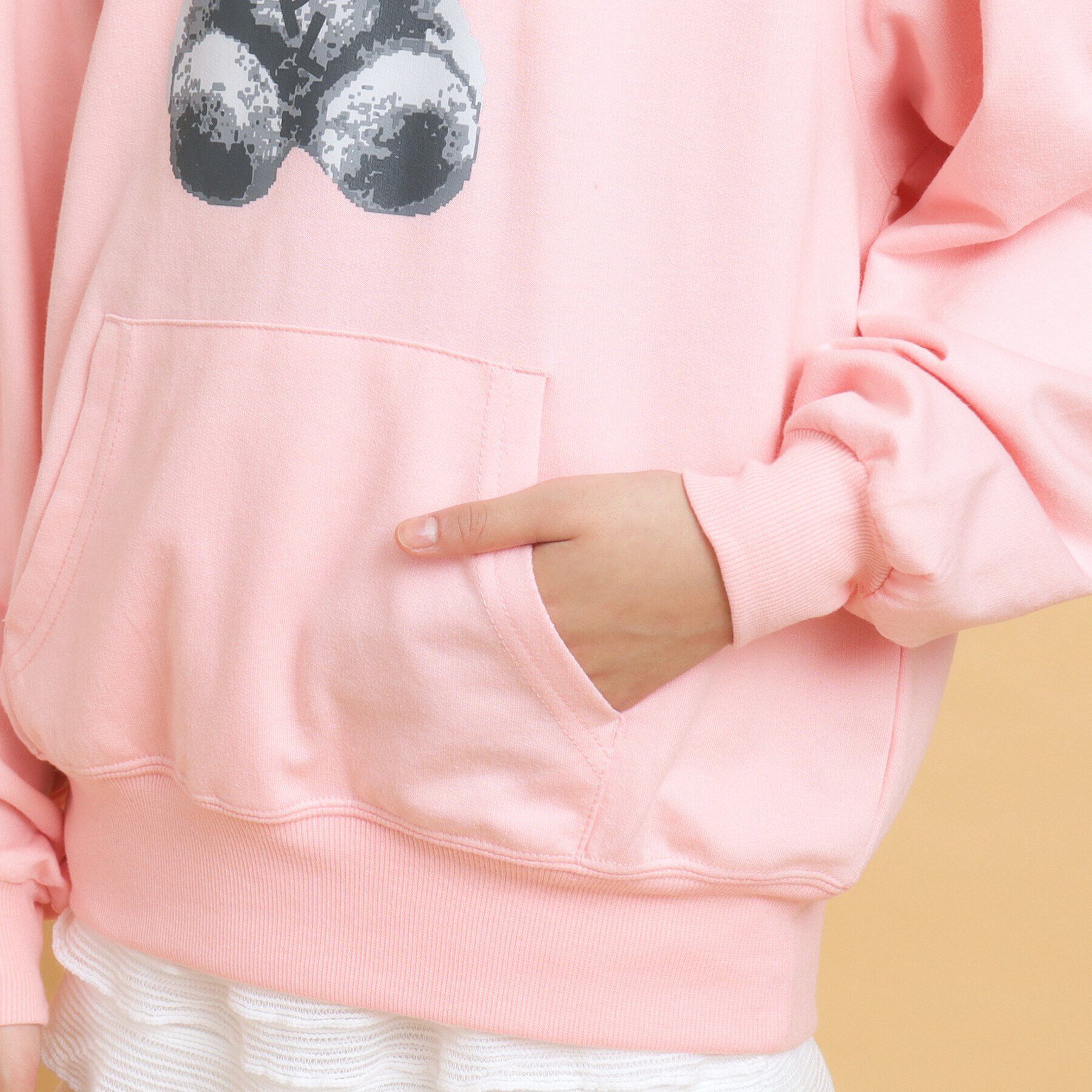 PINK-latte「【130cmあり／人気シリーズ】クマプリント フードパーカ」|その他|