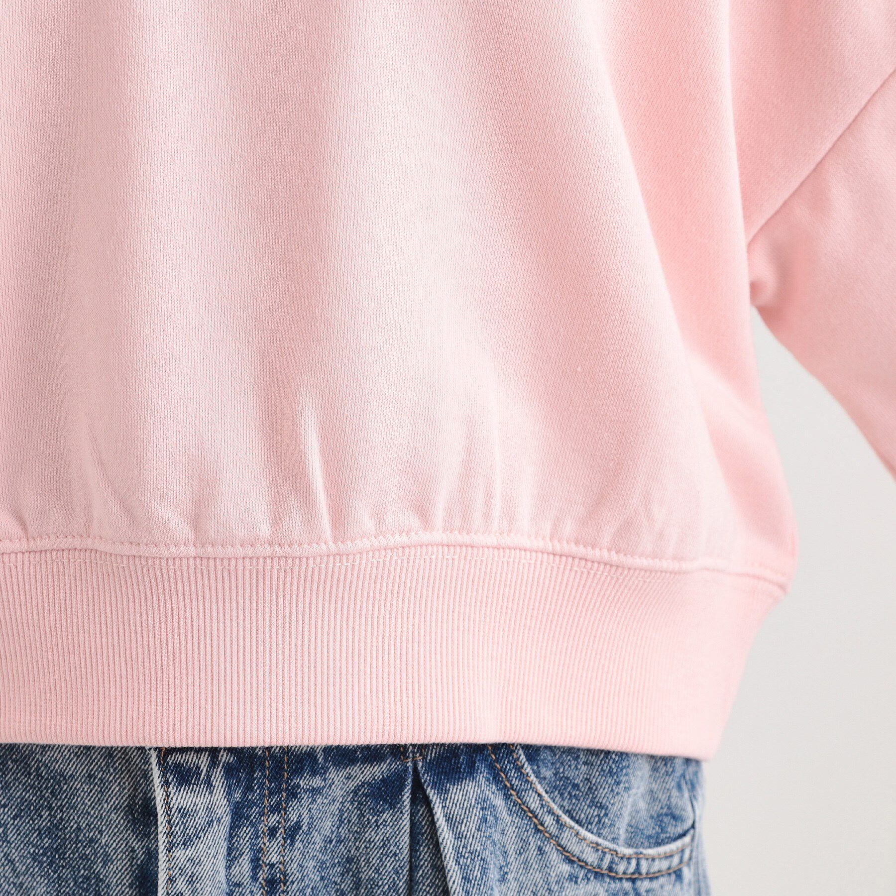 PINK-latte「ミニ裏レースライン短丈プルオーバー」|Tシャツ・カットソー|