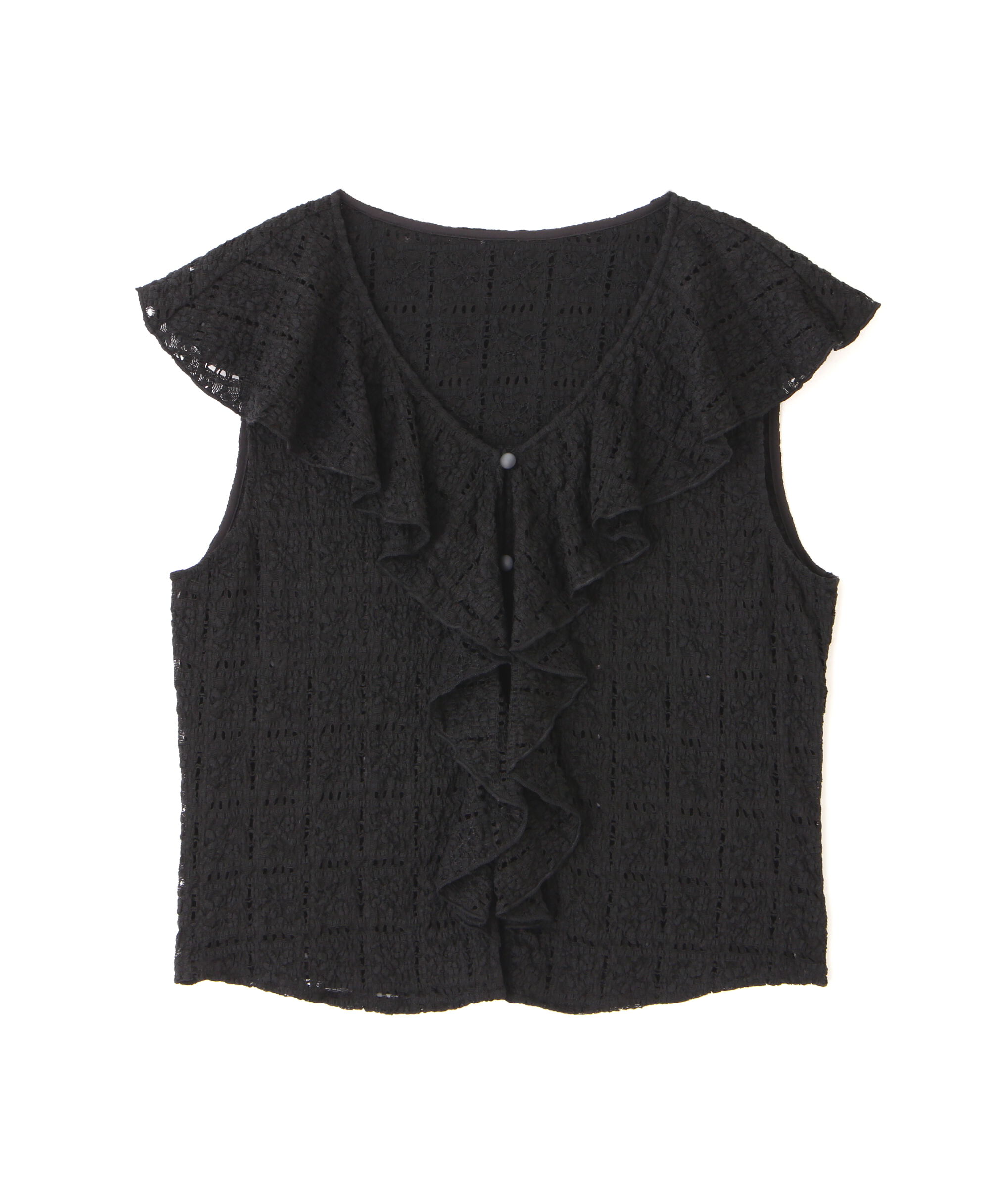  「レースラッフルフリルフレンチブラウス」|シャツ・ブラウス|