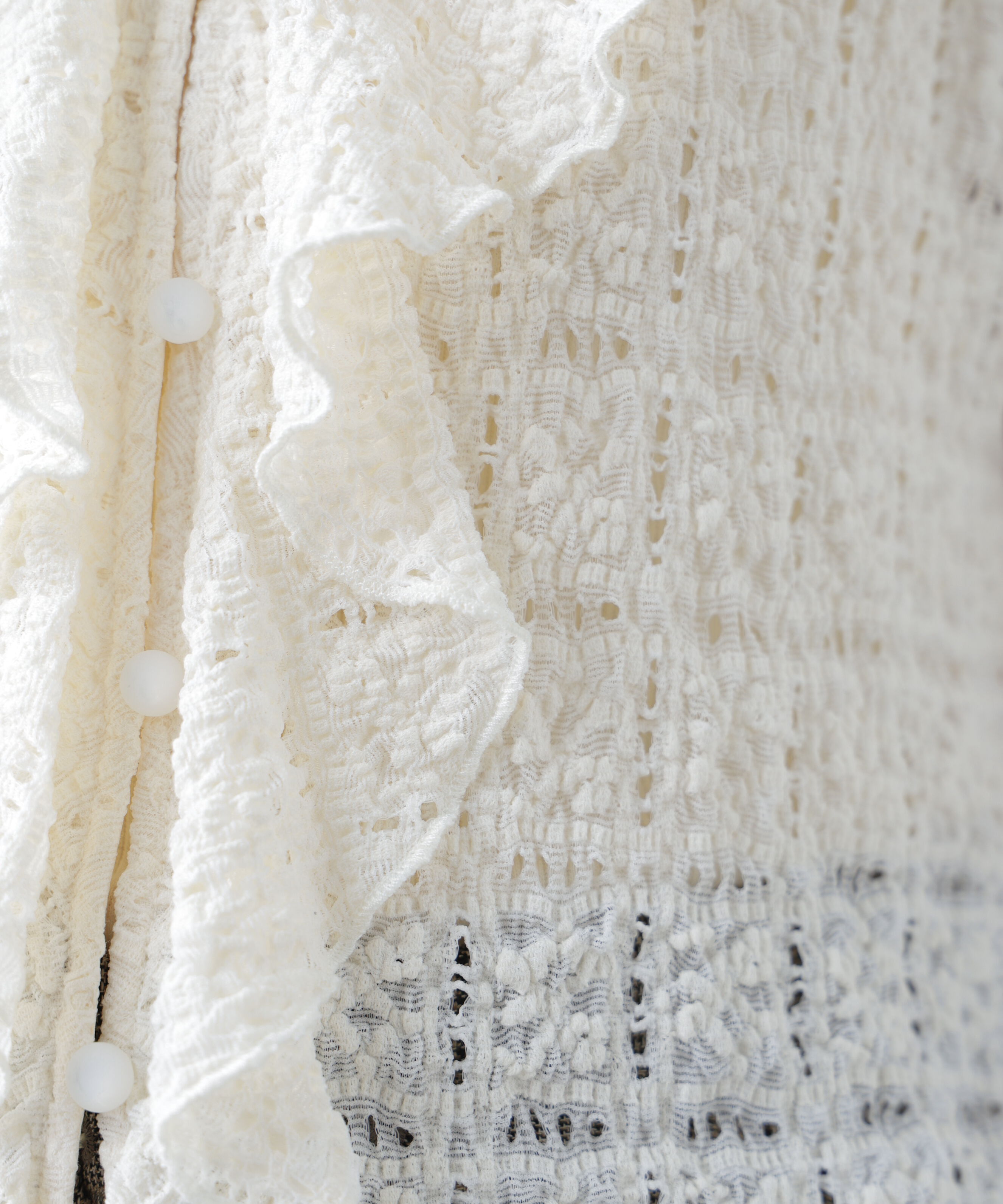  「レースラッフルフリルフレンチブラウス」|シャツ・ブラウス|