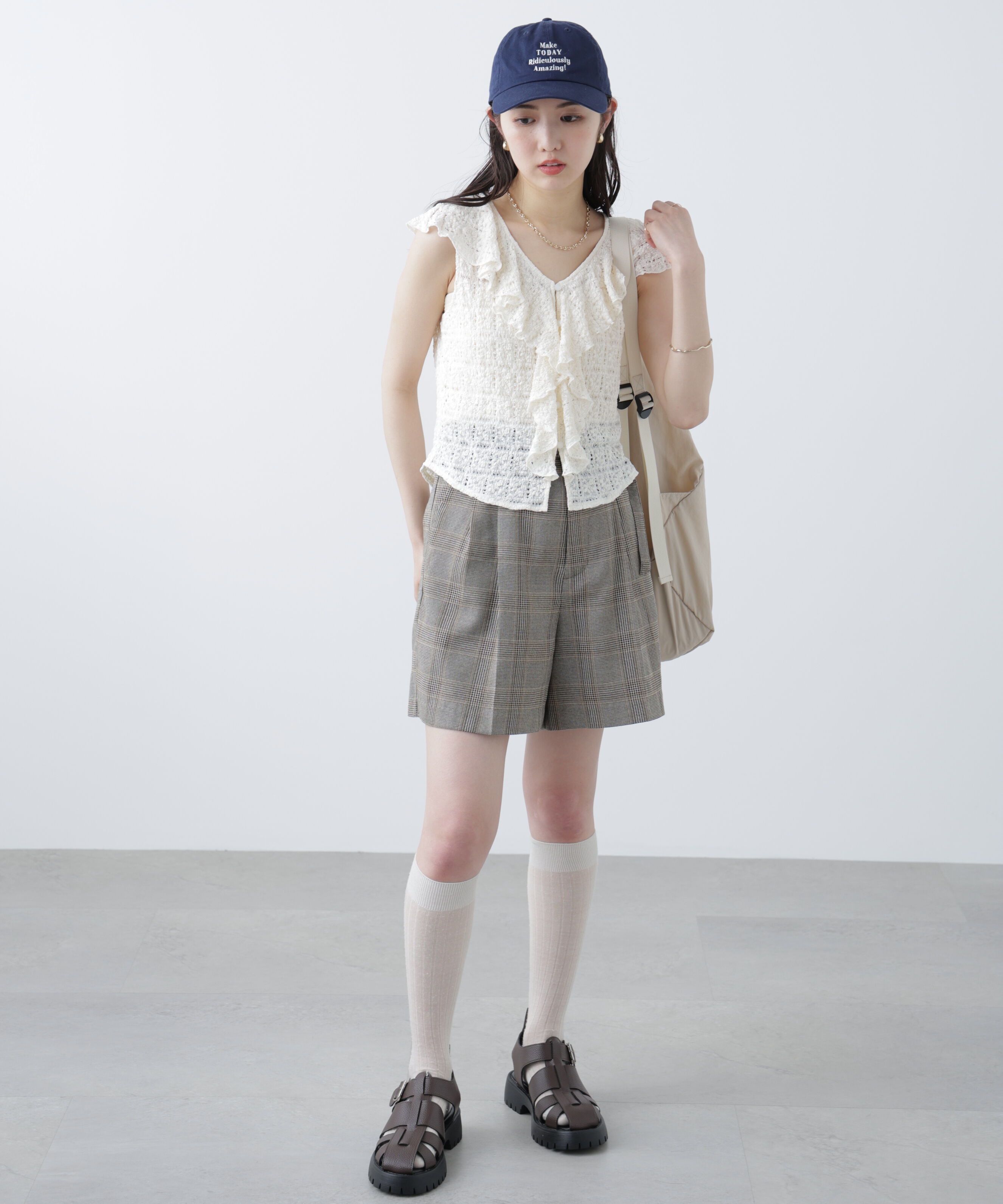  「レースラッフルフリルフレンチブラウス」|シャツ・ブラウス|