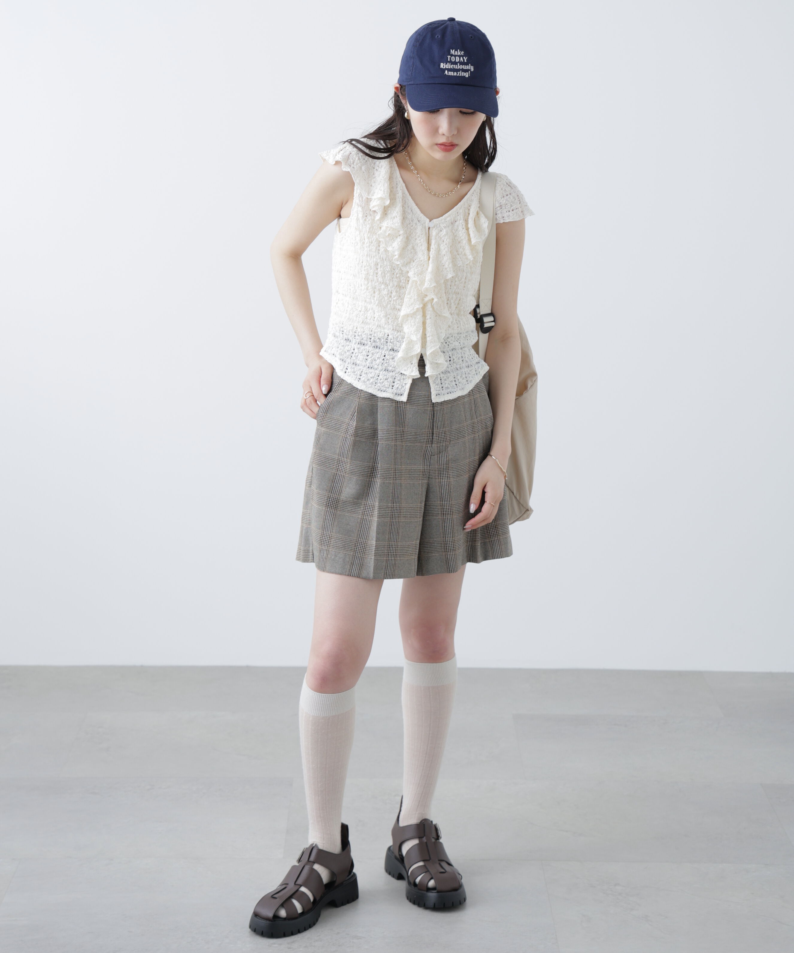  「レースラッフルフリルフレンチブラウス」|シャツ・ブラウス|