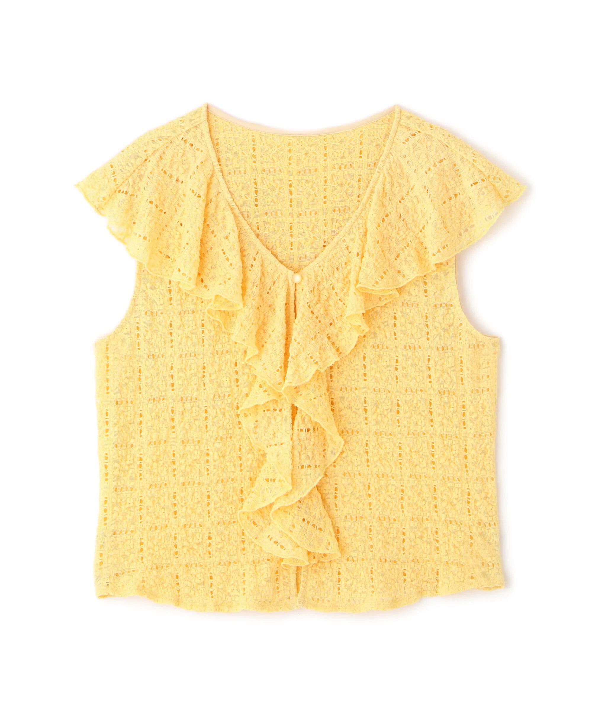  「レースラッフルフリルフレンチブラウス」|シャツ・ブラウス|