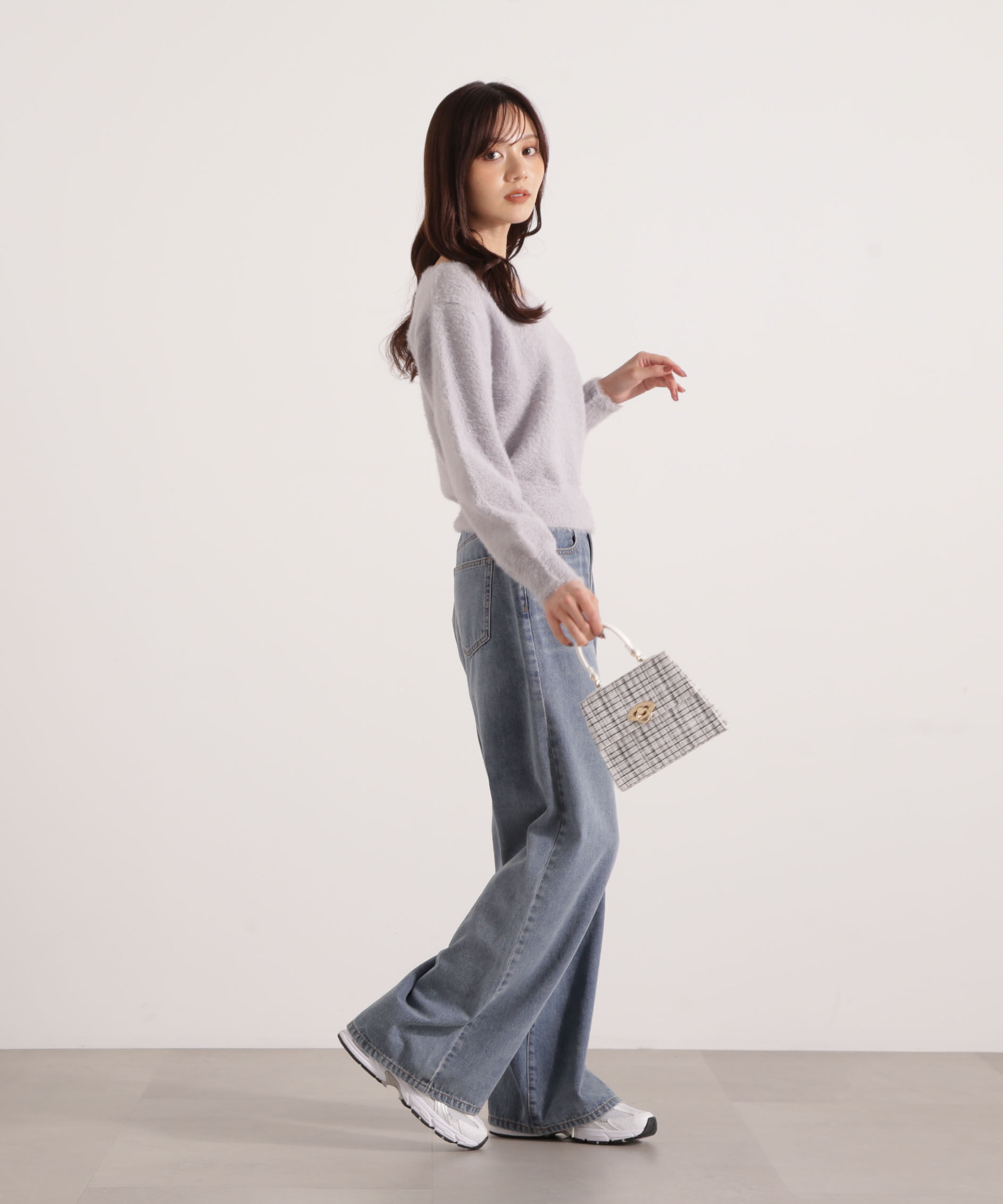 PROPORTION BODY DRESSING「ミニシャギーハートネックニット 25AW」|ニット・セーター|
