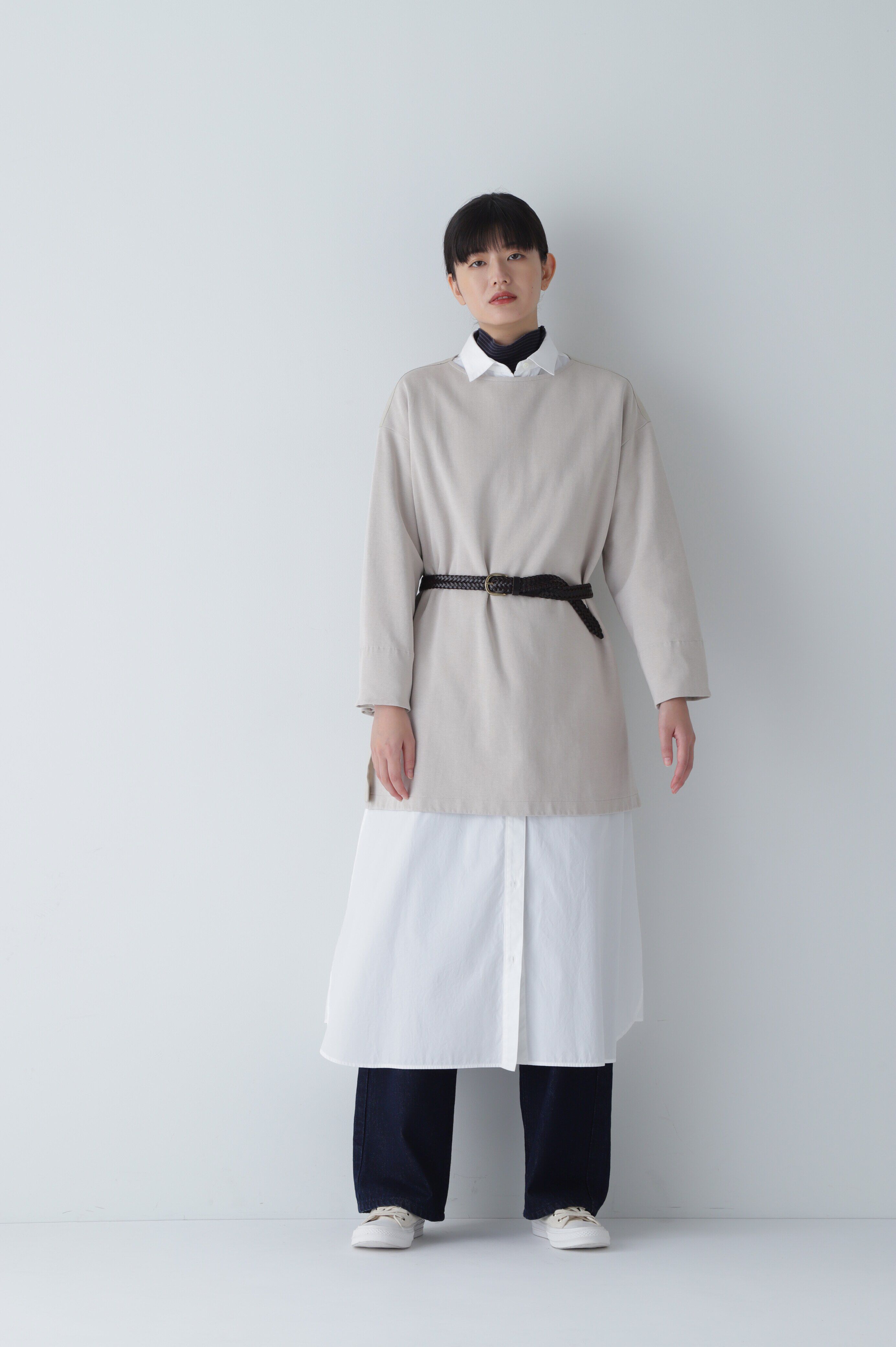  「◆布帛コンビダンボールニット」|Tシャツ・カットソー|