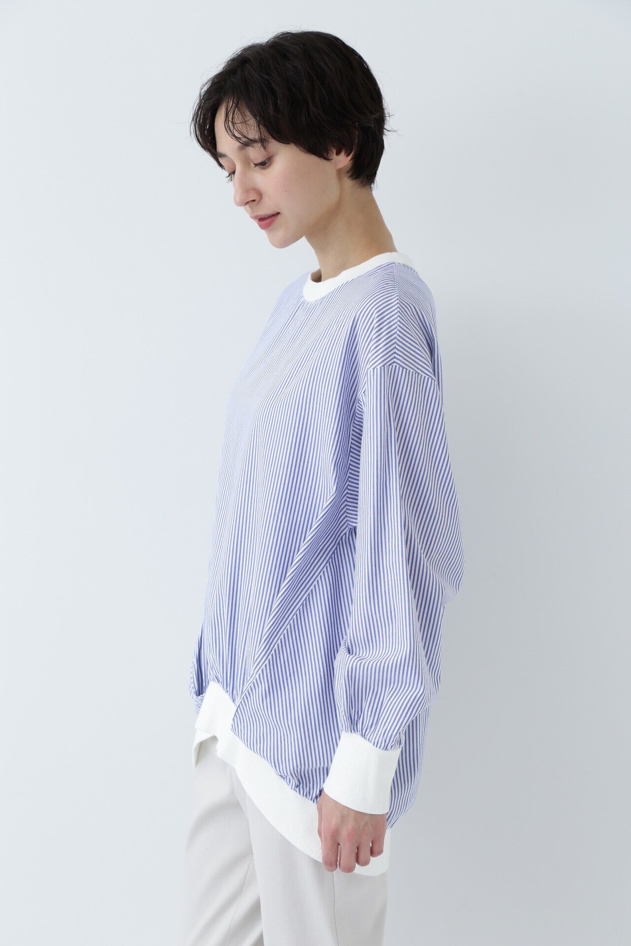  「◆コットンオックスストライプブラウス」|シャツ・ブラウス|