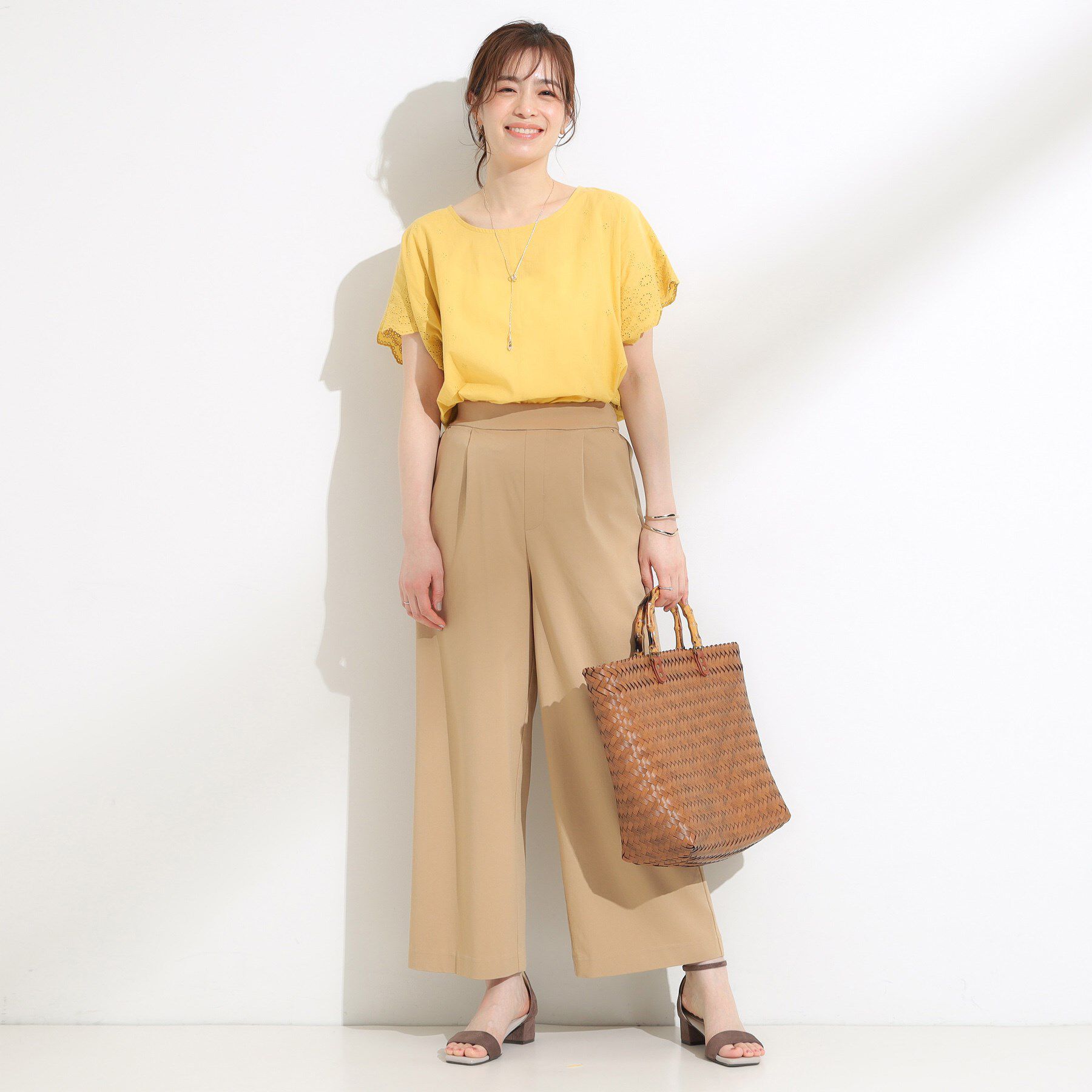 SHOO･LA･RUE「スカラップ刺繍レースが目を惹く ドルマントップス」|Tシャツ・カットソー|