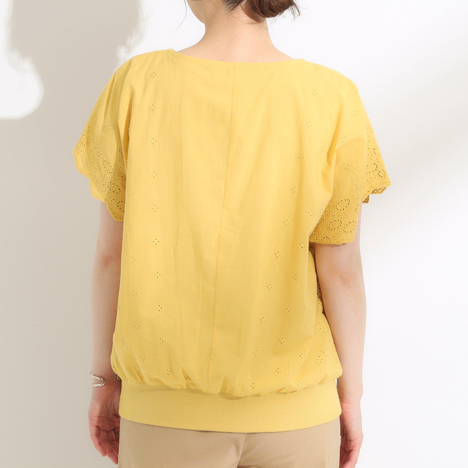SHOO･LA･RUE「スカラップ刺繍レースが目を惹く ドルマントップス」|Tシャツ・カットソー|