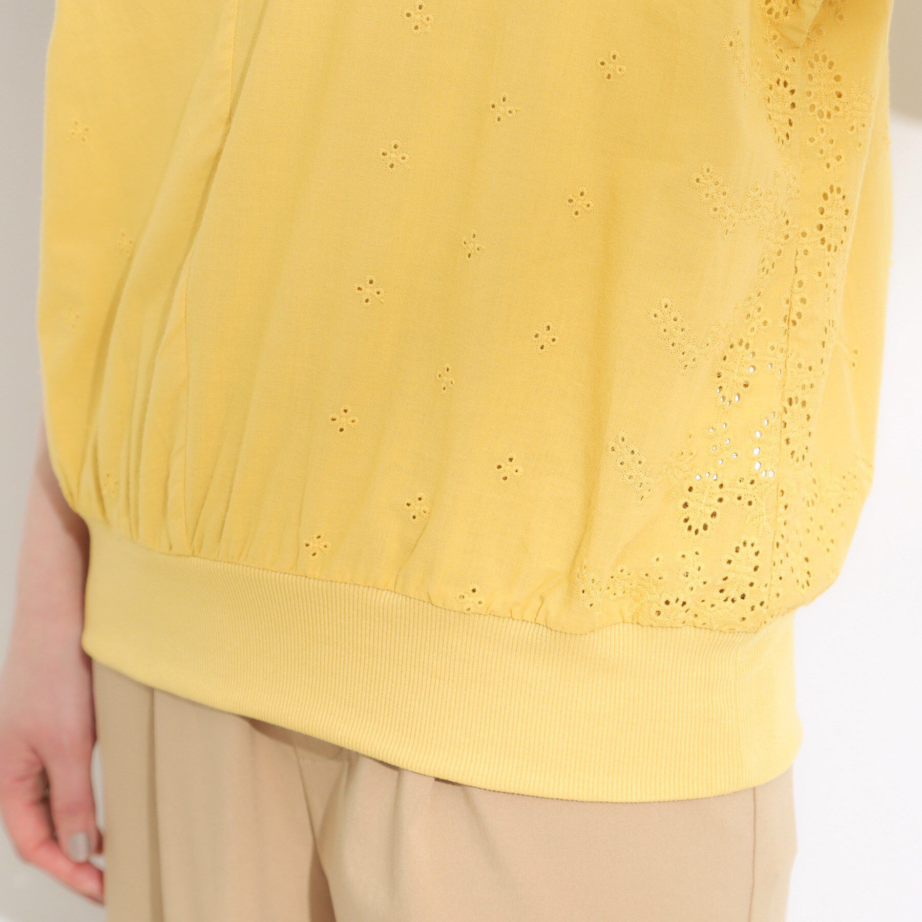 SHOO･LA･RUE「スカラップ刺繍レースが目を惹く ドルマントップス」|Tシャツ・カットソー|