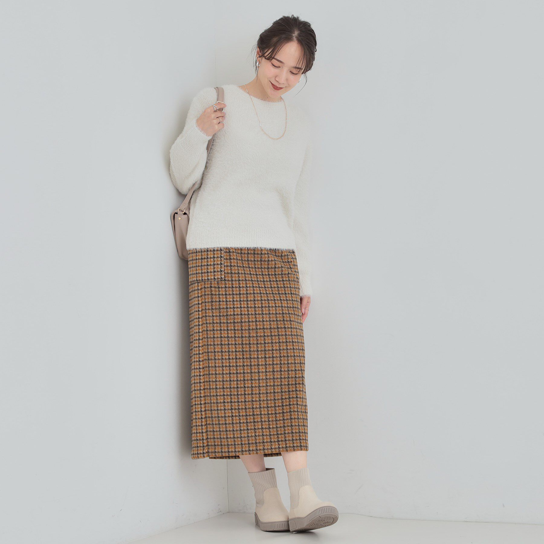 SHOO･LA･RUE「【S-LL】きらっと華やか ふんわりラメフェザーニット」|ニット・セーター|