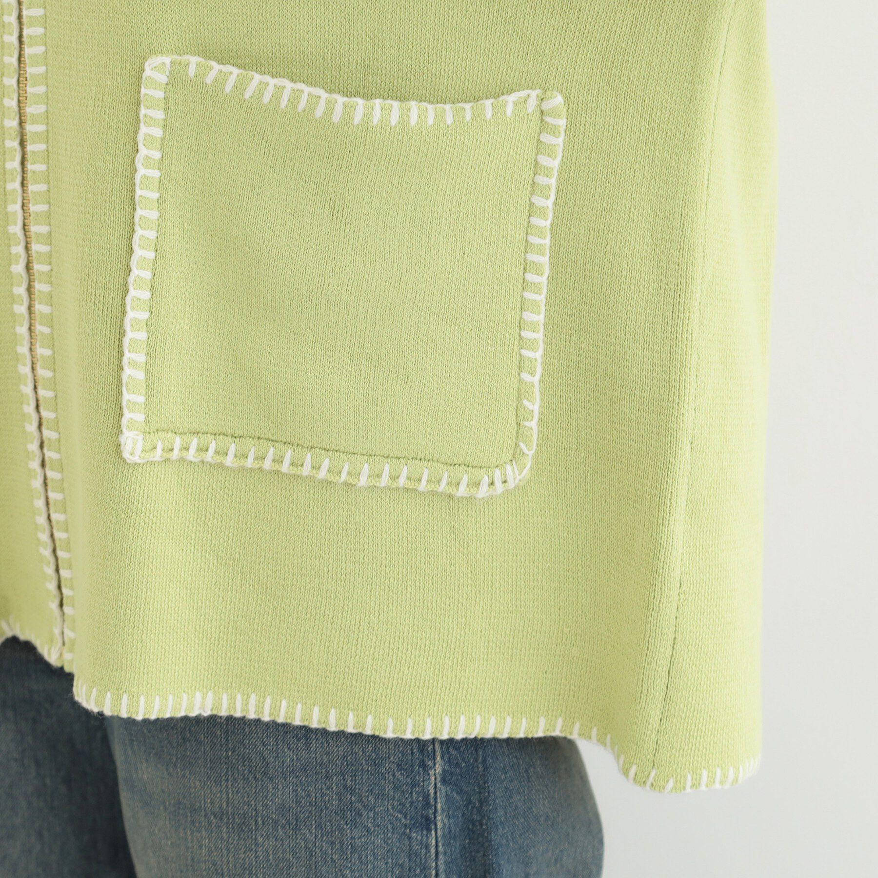 SHOO･LA･RUE「ステッチ衿付きジップニットカーディガン」|カーディガン|