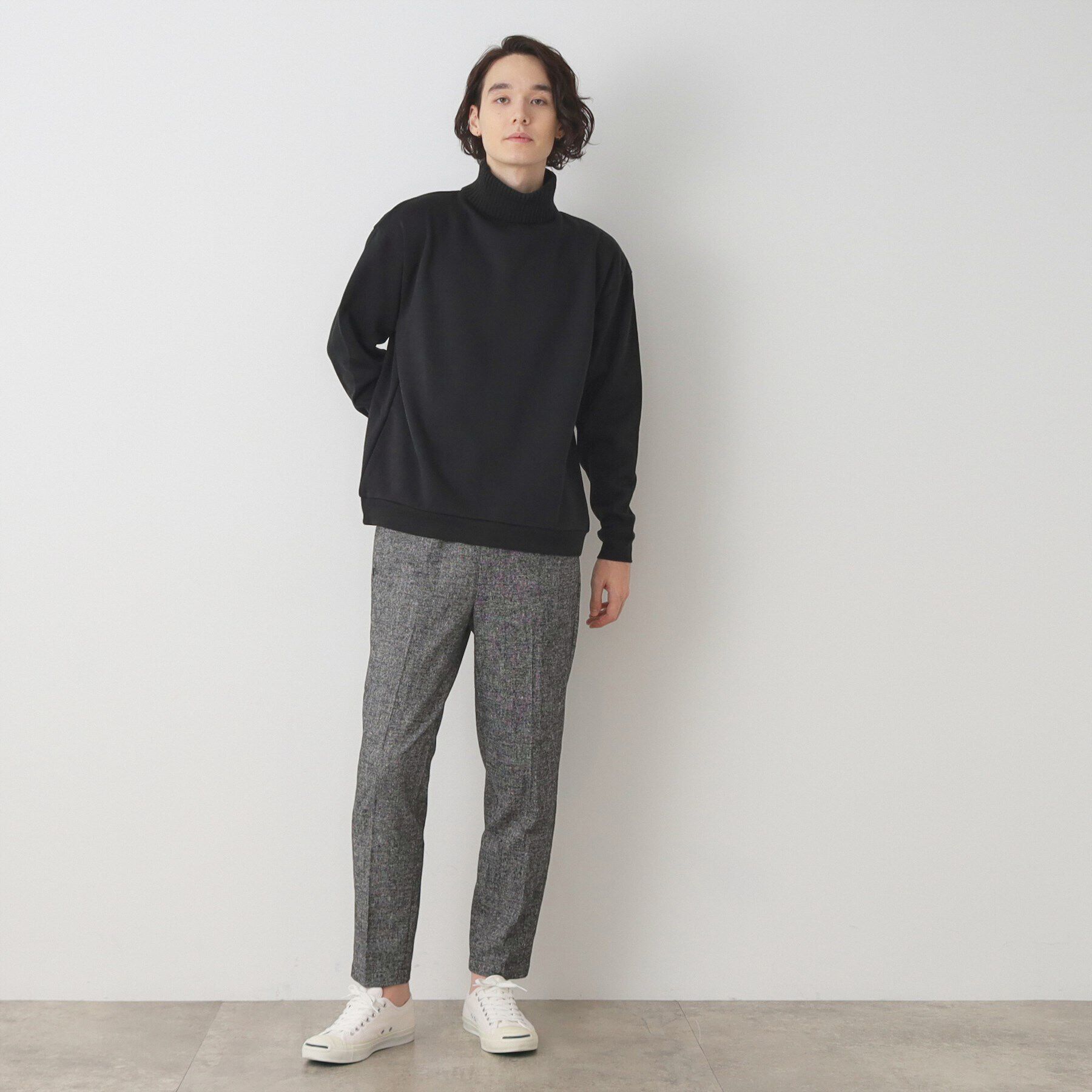 Dessin「ニットタートル切替ジャージ」|パーカー|