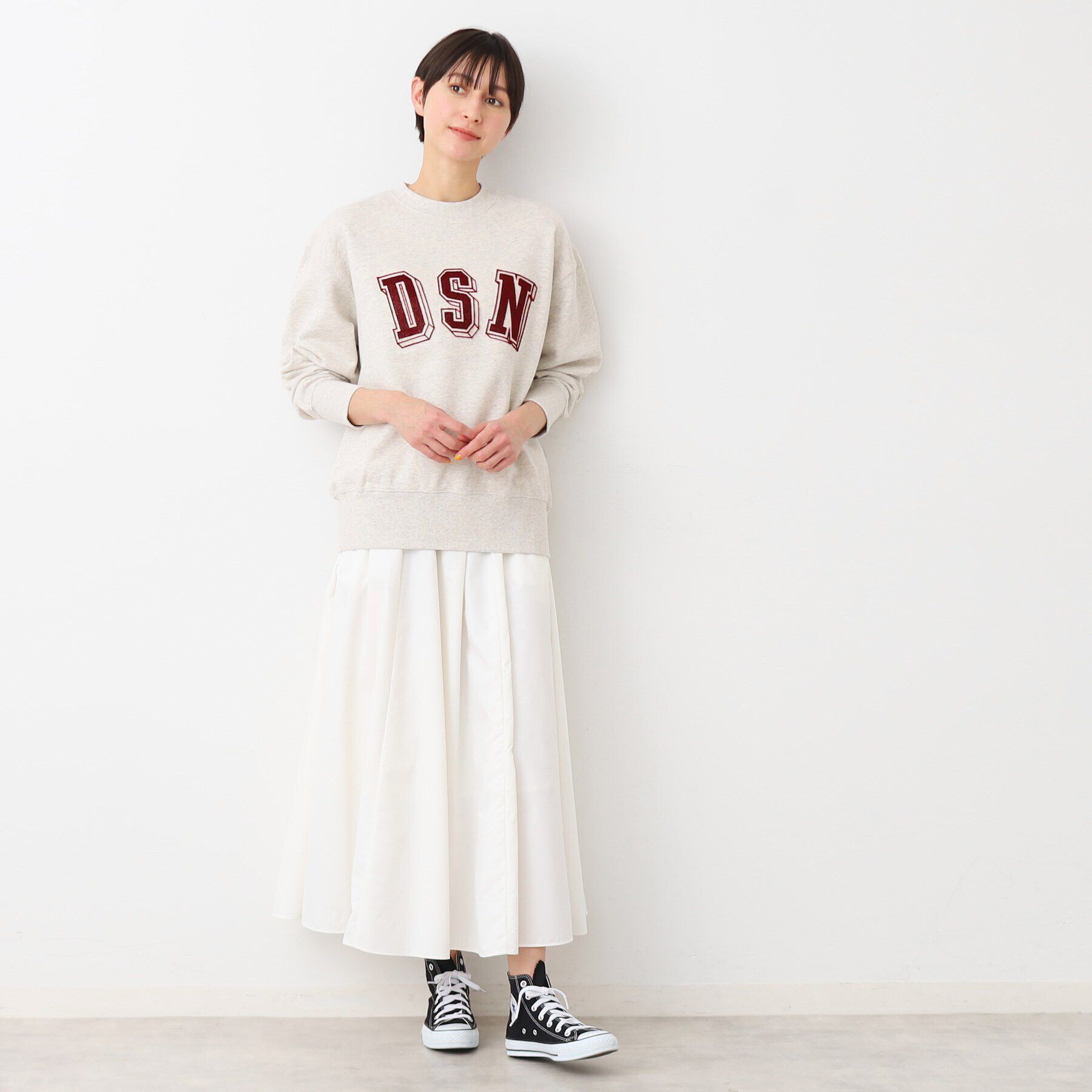 Dessin「【ユニセックス・洗える・セットアップ可能】タフティングロゴスウェット」|パーカー|