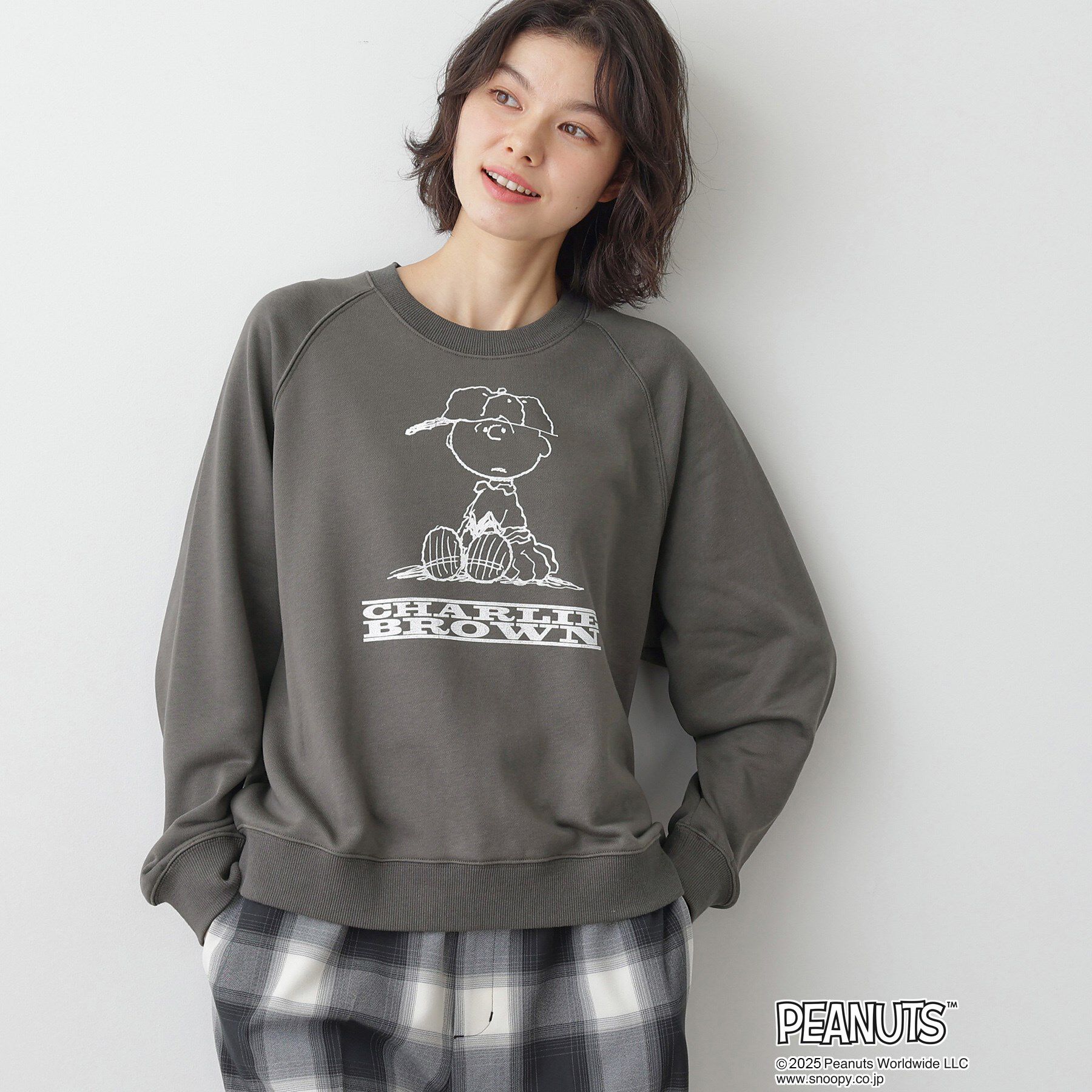 Dessin「PEANUTSスウェット」|パーカー|ブラウン(044)