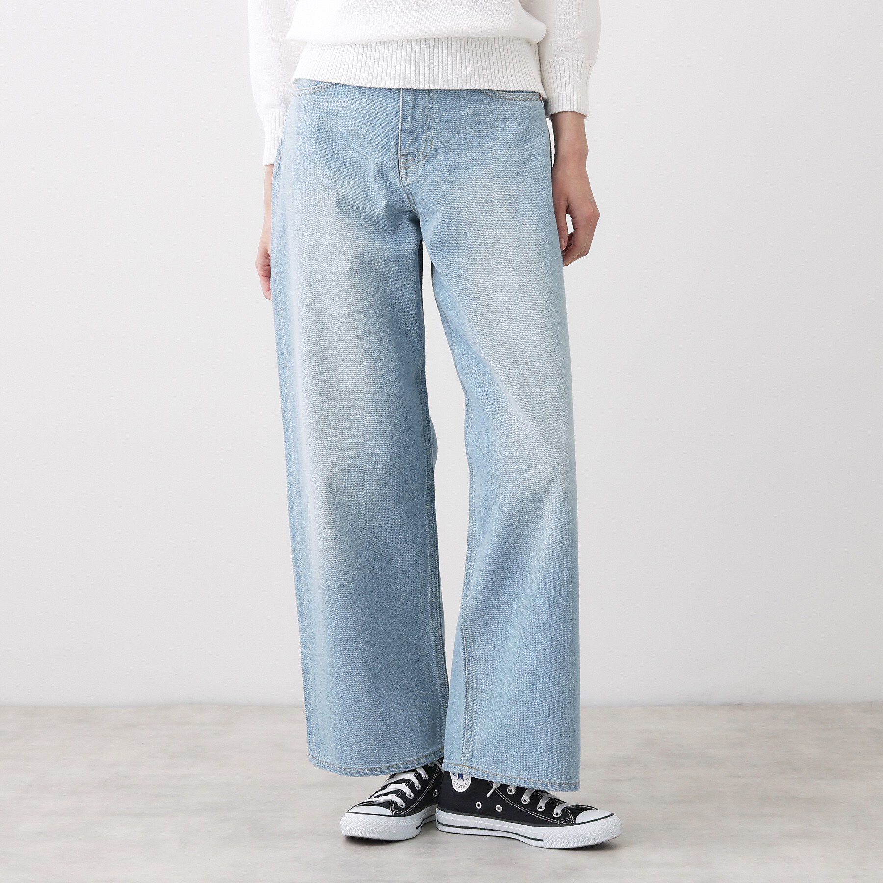 Dessin「【ユニセックス/洗える】ワイドシルエット12OZデニム」|デニム|サックスブルー(09