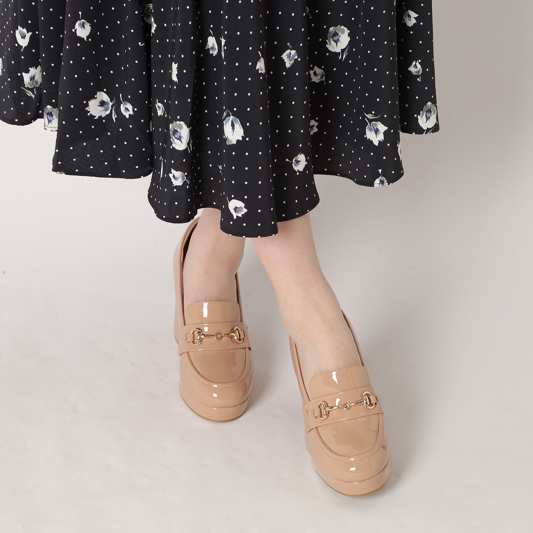 ESPERANZA「厚底ヒールアップローファー 24SS」|パンプス|