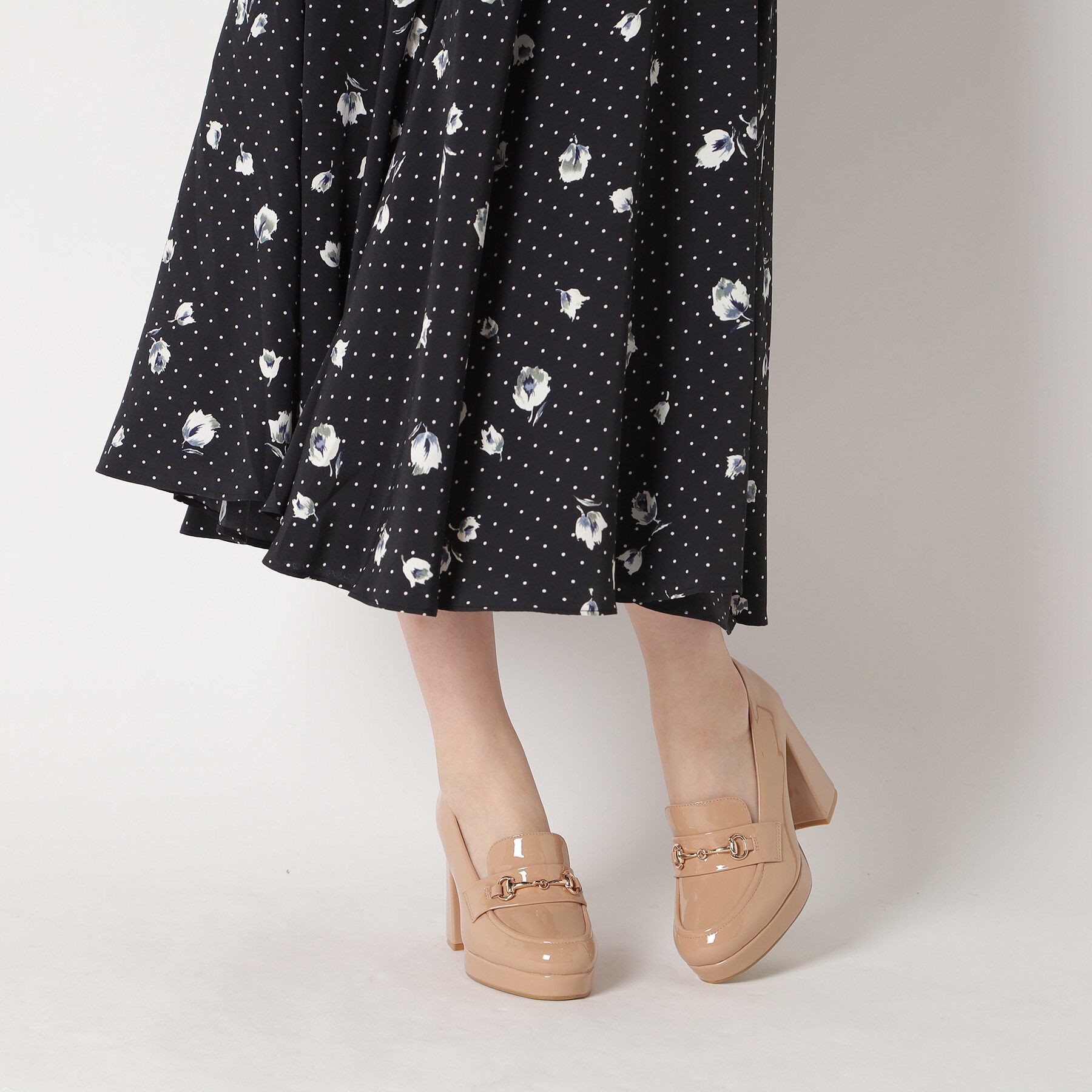 ESPERANZA「厚底ヒールアップローファー 24SS」|パンプス|