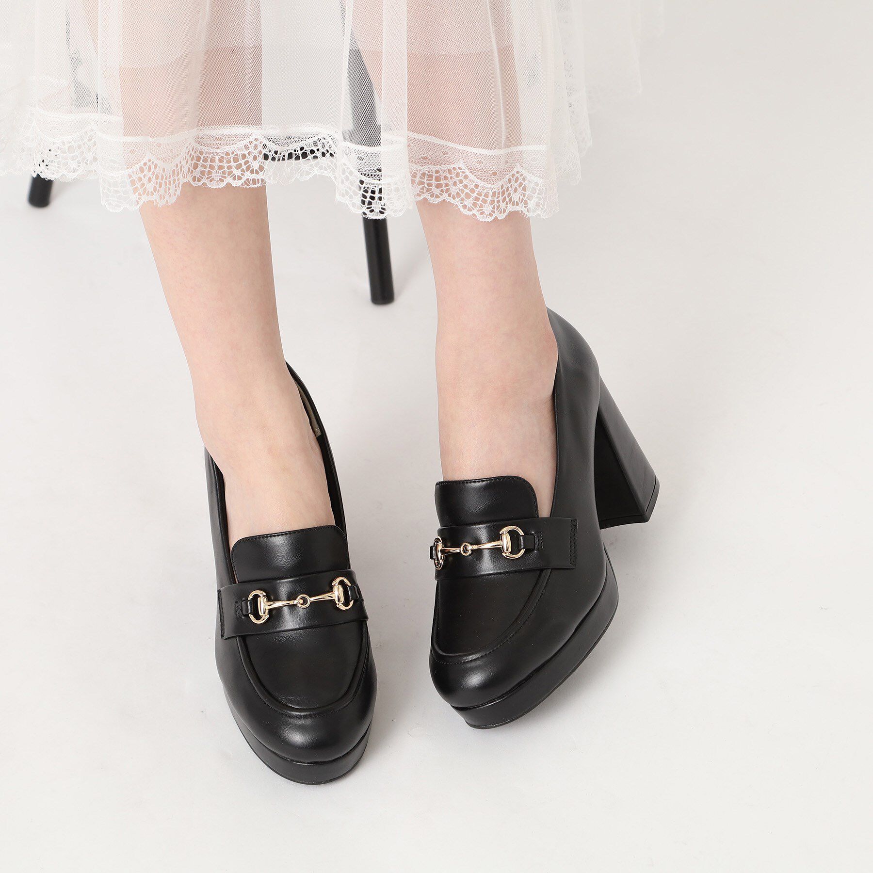 ESPERANZA「厚底ヒールアップローファー 24SS」|パンプス|