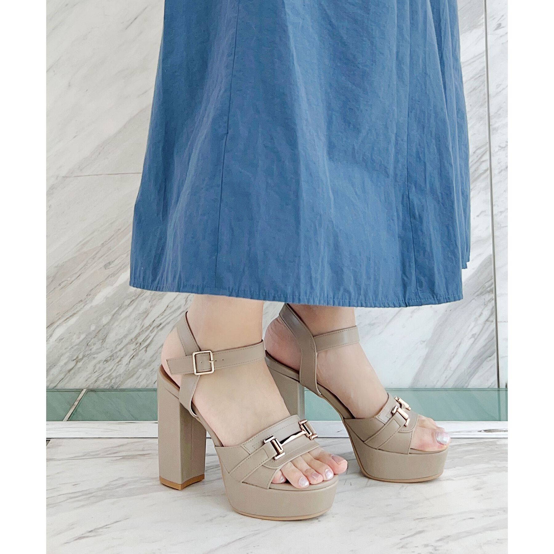 ESPERANZA「アッパービット厚底ヒールサンダル」|サンダル|
