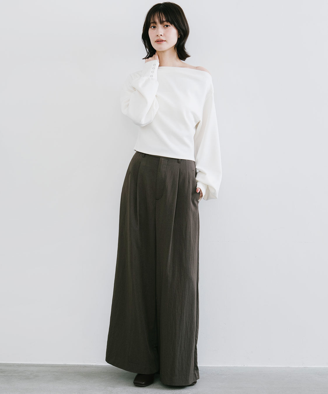 COCO DEAL「リラクシーワイドパンツ」|スラックス|