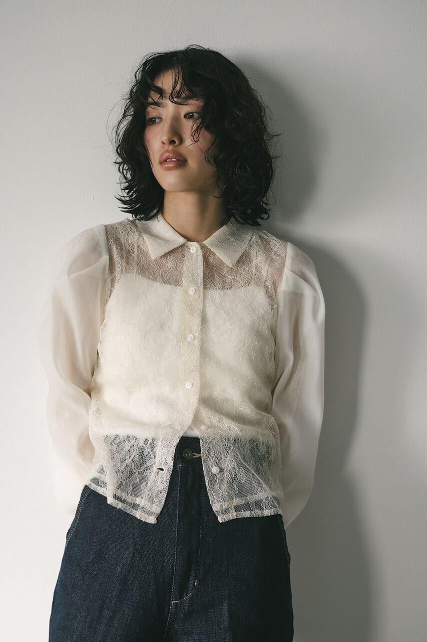 STYLEMIXER「レースレイヤーシャツ」|シャツ・ブラウス|