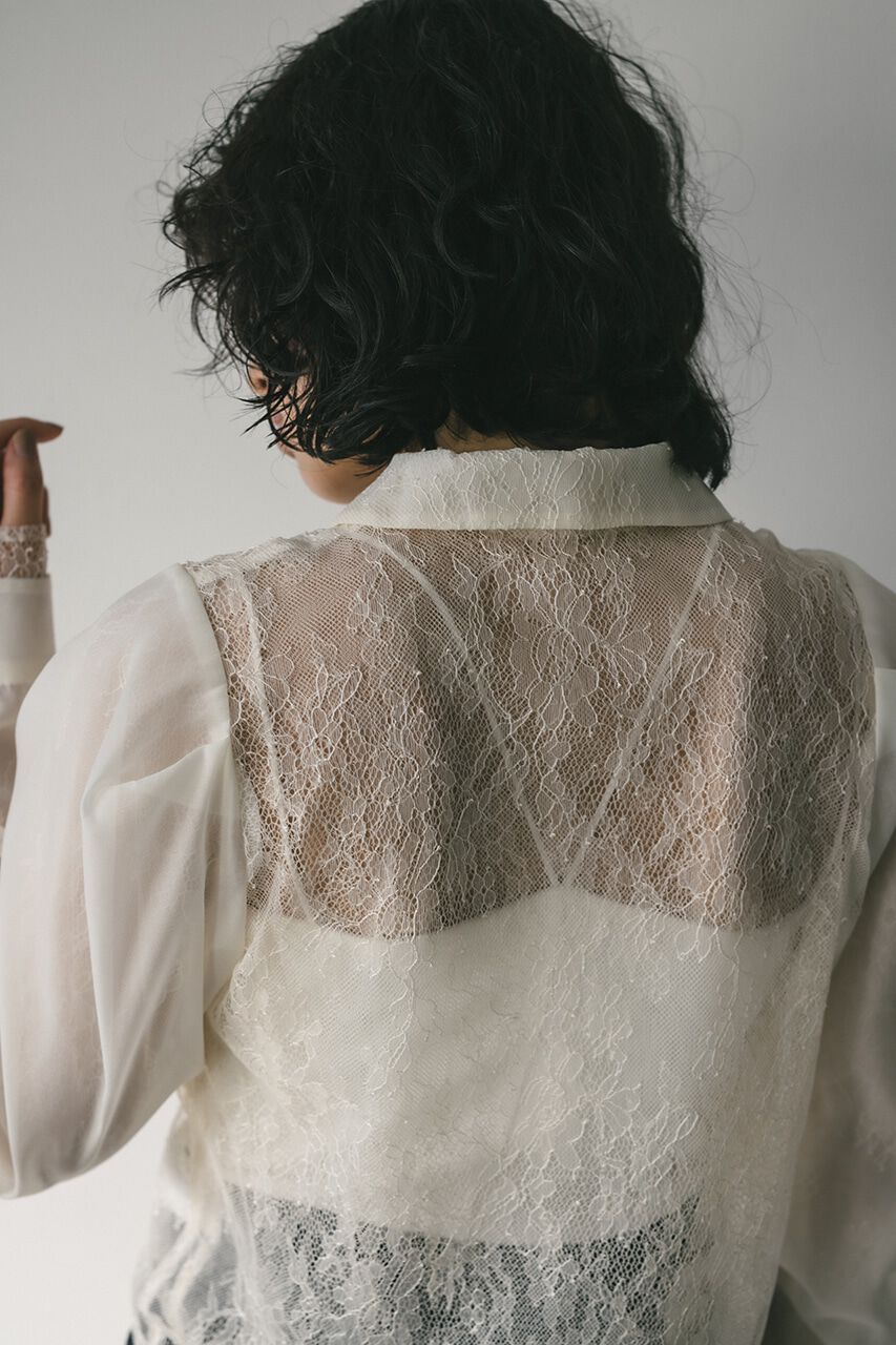 STYLEMIXER「レースレイヤーシャツ」|シャツ・ブラウス|