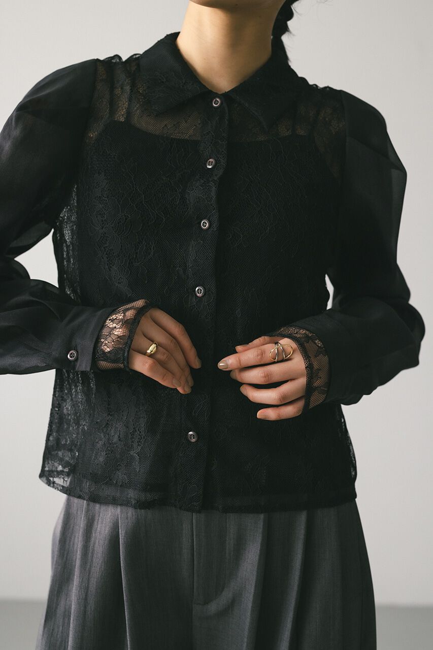 STYLEMIXER「レースレイヤーシャツ」|シャツ・ブラウス|