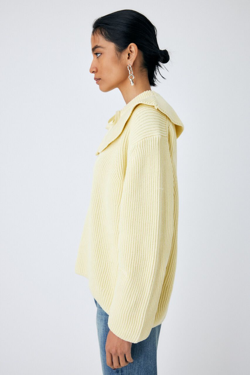 MOUSSY「DETACHABLE COLLAR RIB ニット」|ニット・セーター|