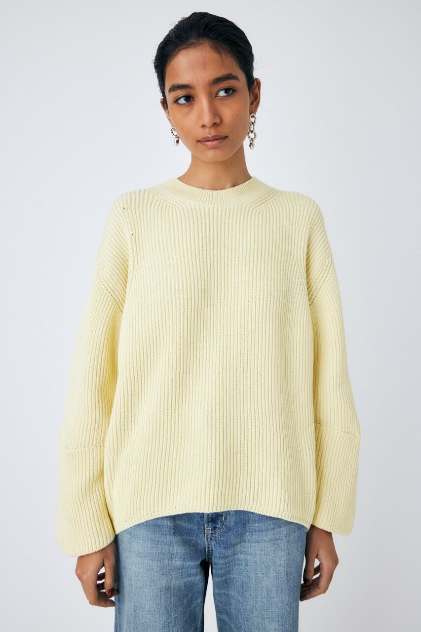 MOUSSY「DETACHABLE COLLAR RIB ニット」|ニット・セーター|