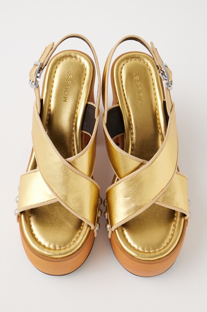 MOUSSY「CROSS BAND WOOD SOLE サンダル」|サンダル|