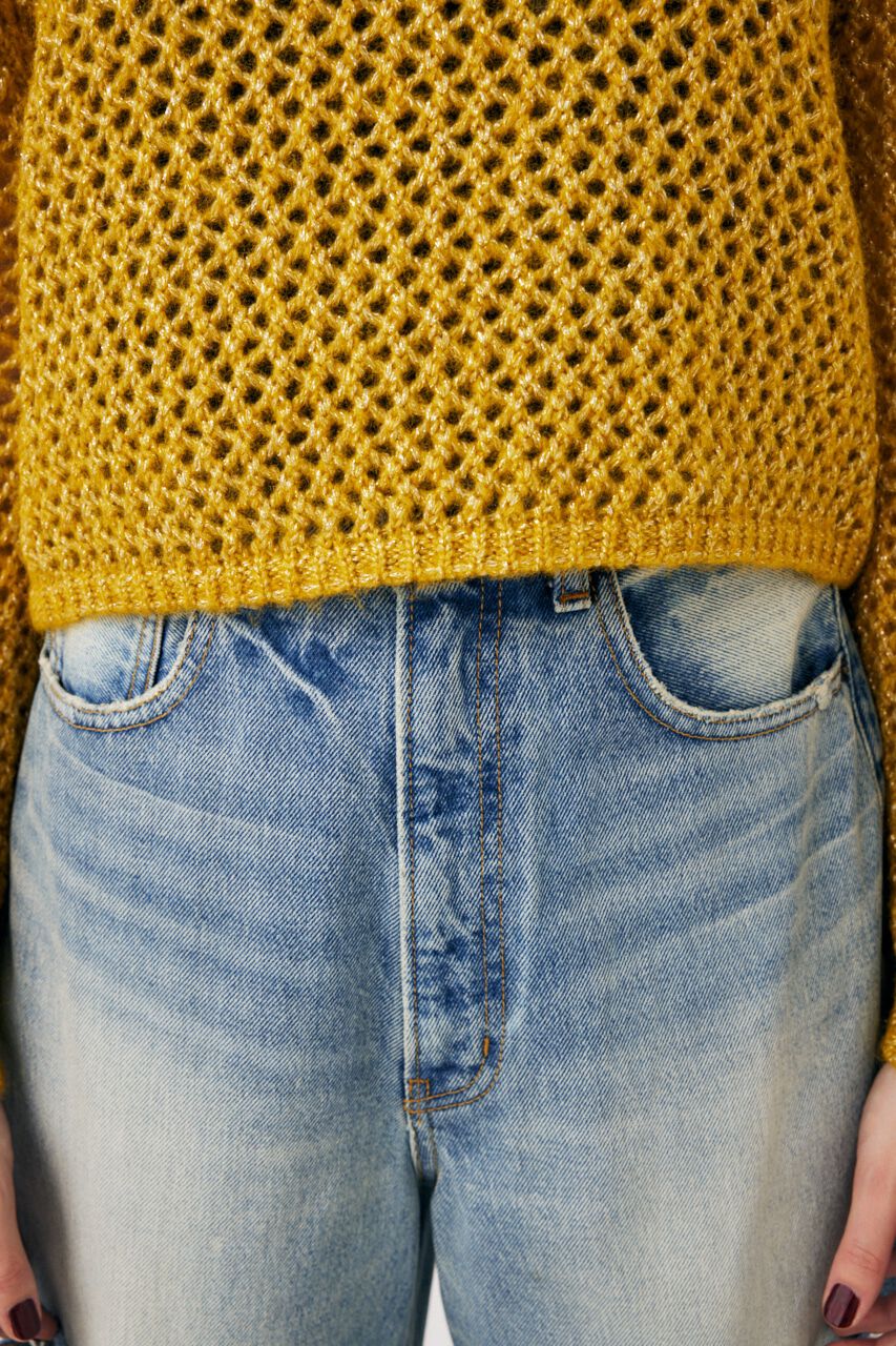 MOUSSY「THIGH SLIT LOOSE STRAIGHT」|デニム|