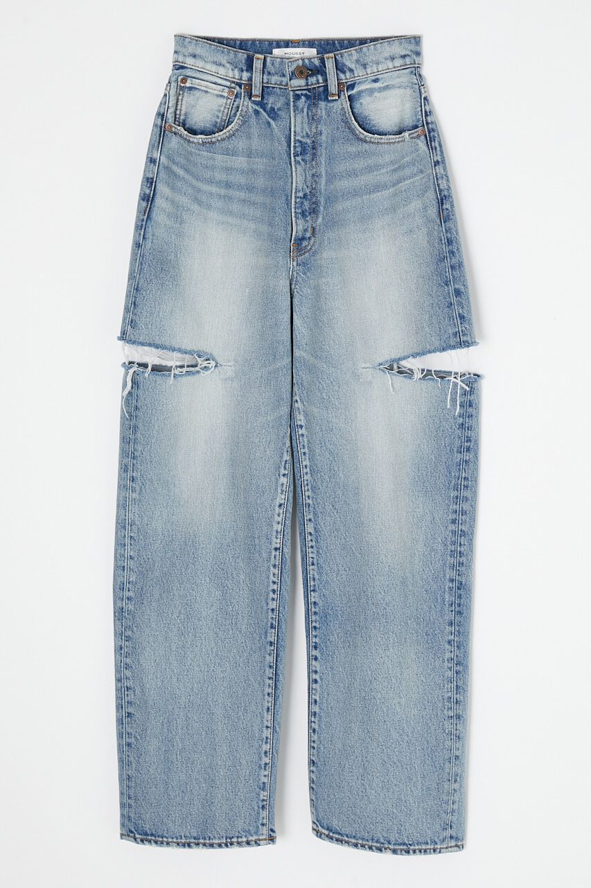 MOUSSY「THIGH SLIT LOOSE STRAIGHT」|デニム|