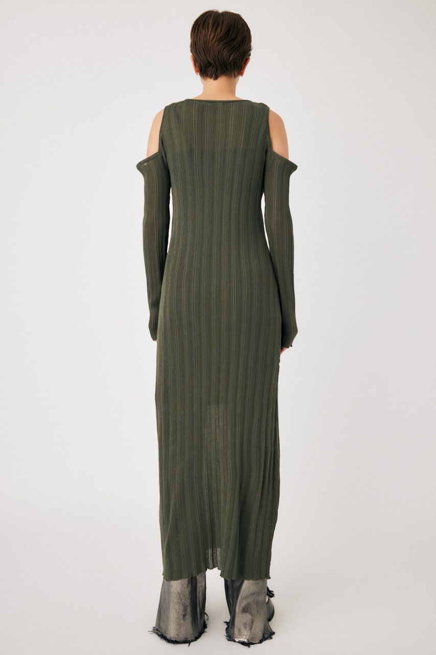 MOUSSY「SHEER KNIT マキシドレス」|ワンピース|