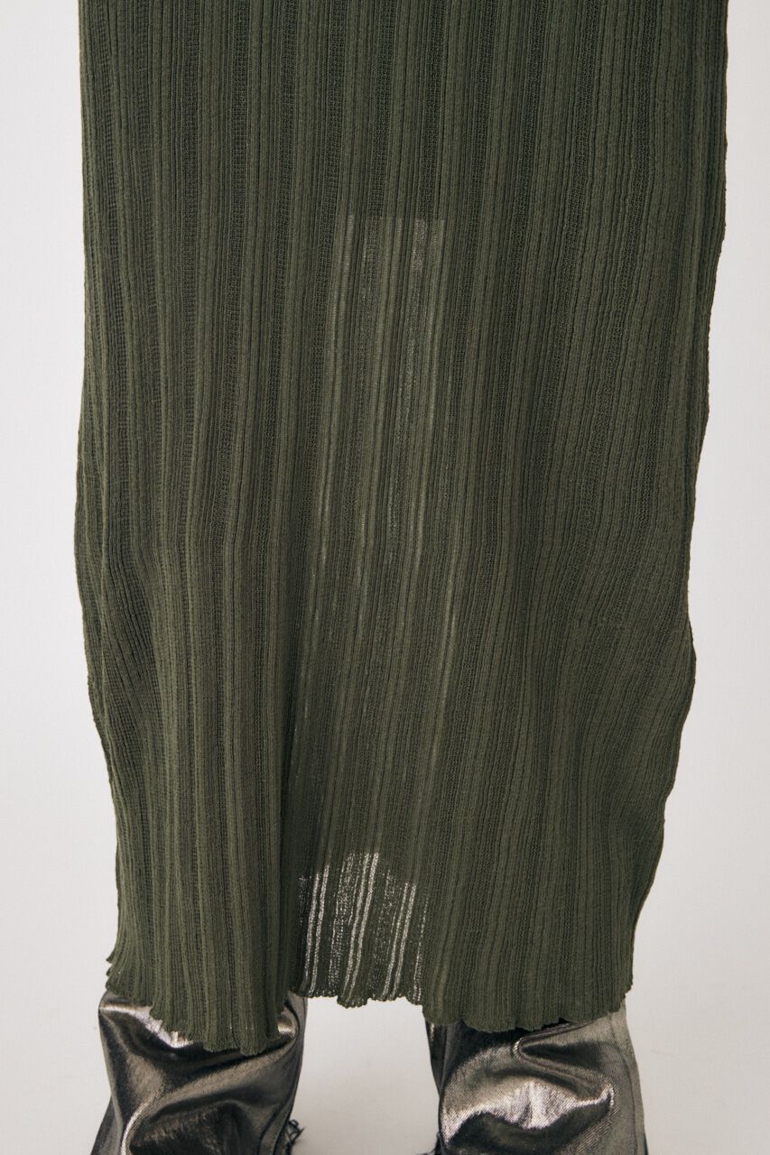 MOUSSY「SHEER KNIT マキシドレス」|ワンピース|