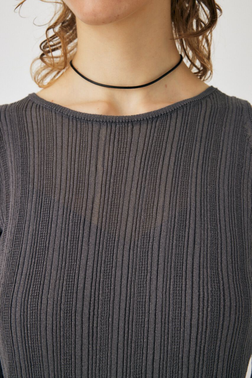 MOUSSY「SHEER KNIT マキシドレス」|ワンピース|