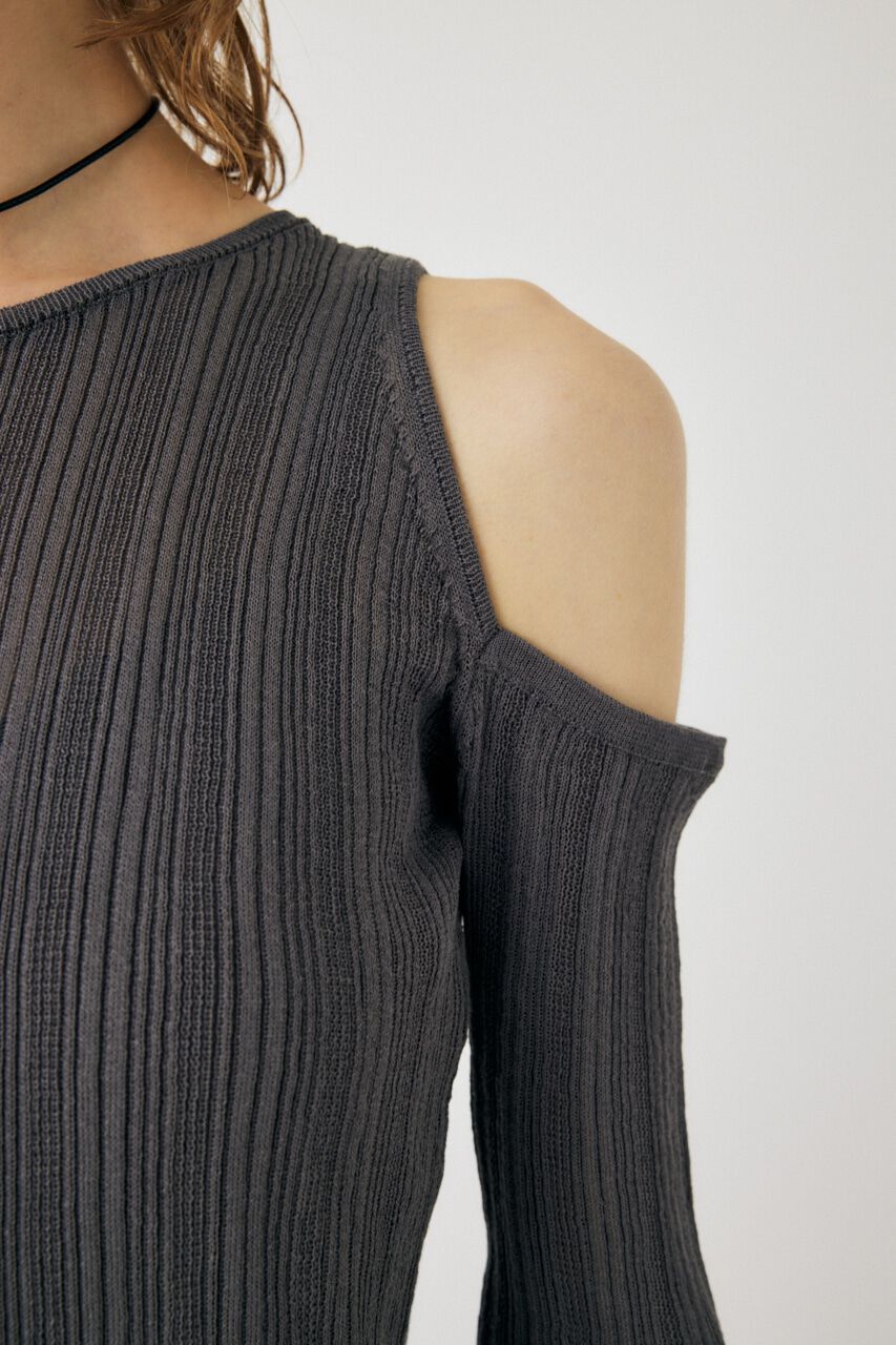 MOUSSY「SHEER KNIT マキシドレス」|ワンピース|