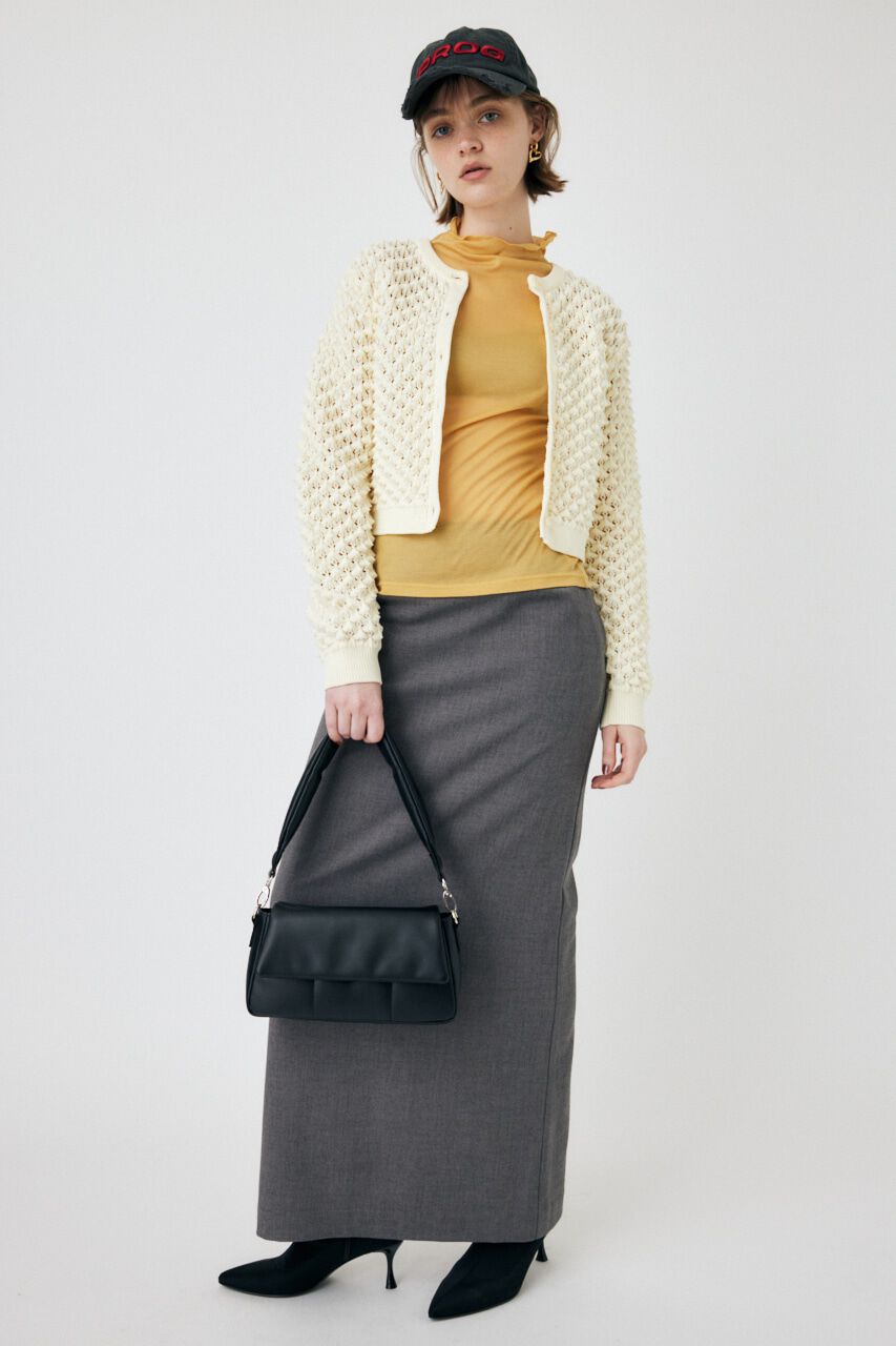 MOUSSY「PEAK STITCH KNIT カーディガン」|ニット・セーター|