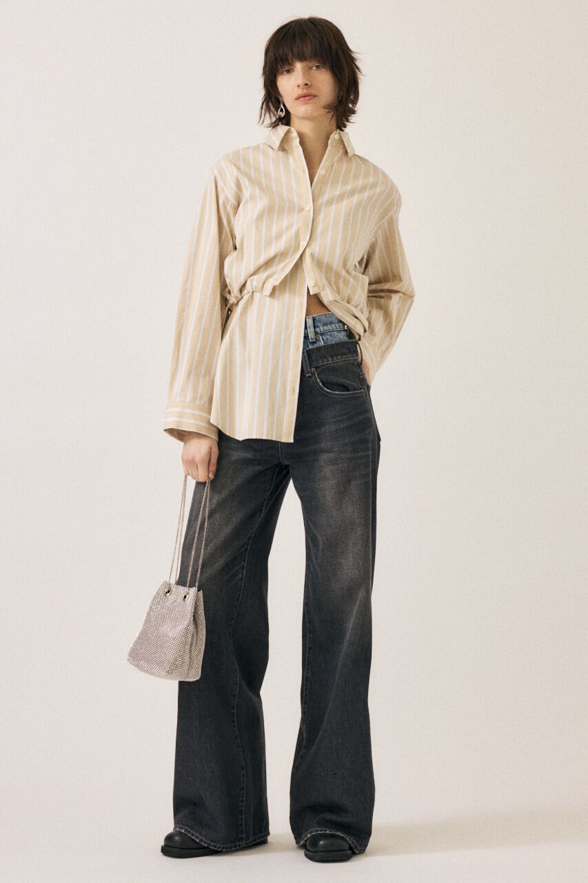 MOUSSY「W WAIST WIDE LEG STRAIGHT」|デニム|