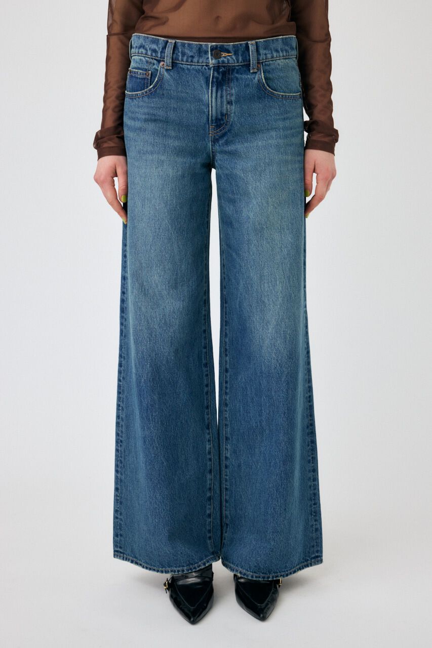 MOUSSY「W WAIST WIDE LEG STRAIGHT」|デニム|