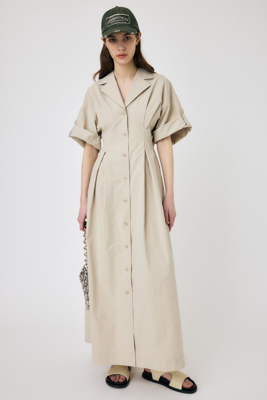 MOUSSY「OPEN COLLAR SAFARI ドレス」|ワンピース|IVOY3