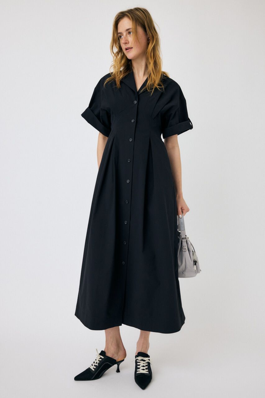 MOUSSY「OPEN COLLAR SAFARI ドレス」|ワンピース|