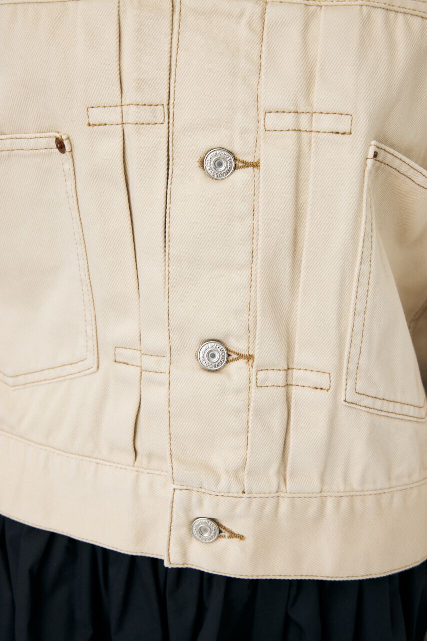 MOUSSY「TUCK SLEEVE デニムジャケット」|デニムジャケット|