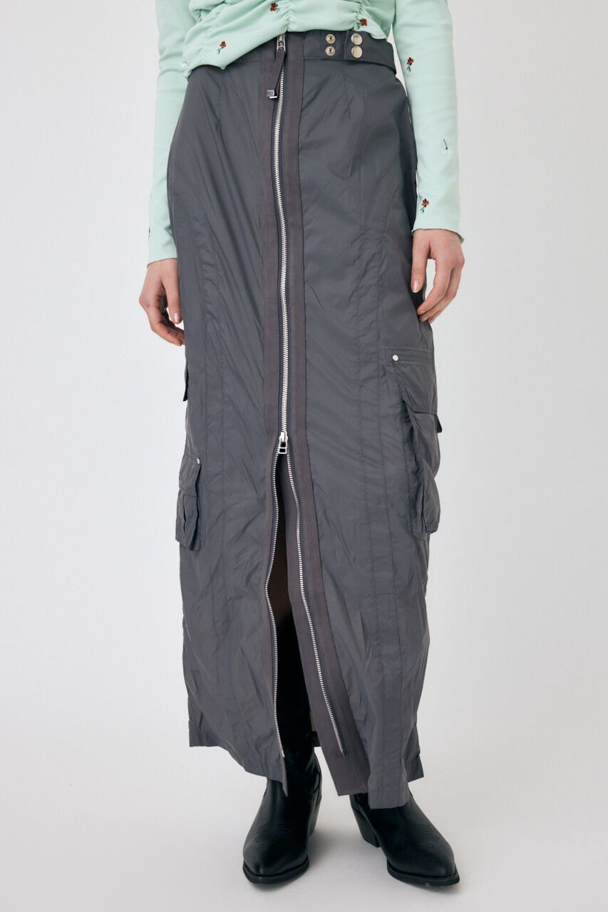 MOUSSY「FRONT ZIP FUNCTION スカート」|スカート|GRY